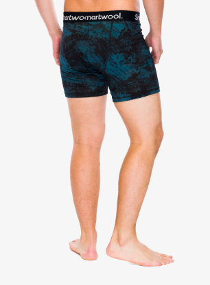 Funkční boxerky Smartwool Merino Print Boxer Brief Boxed - twilight blue mountain