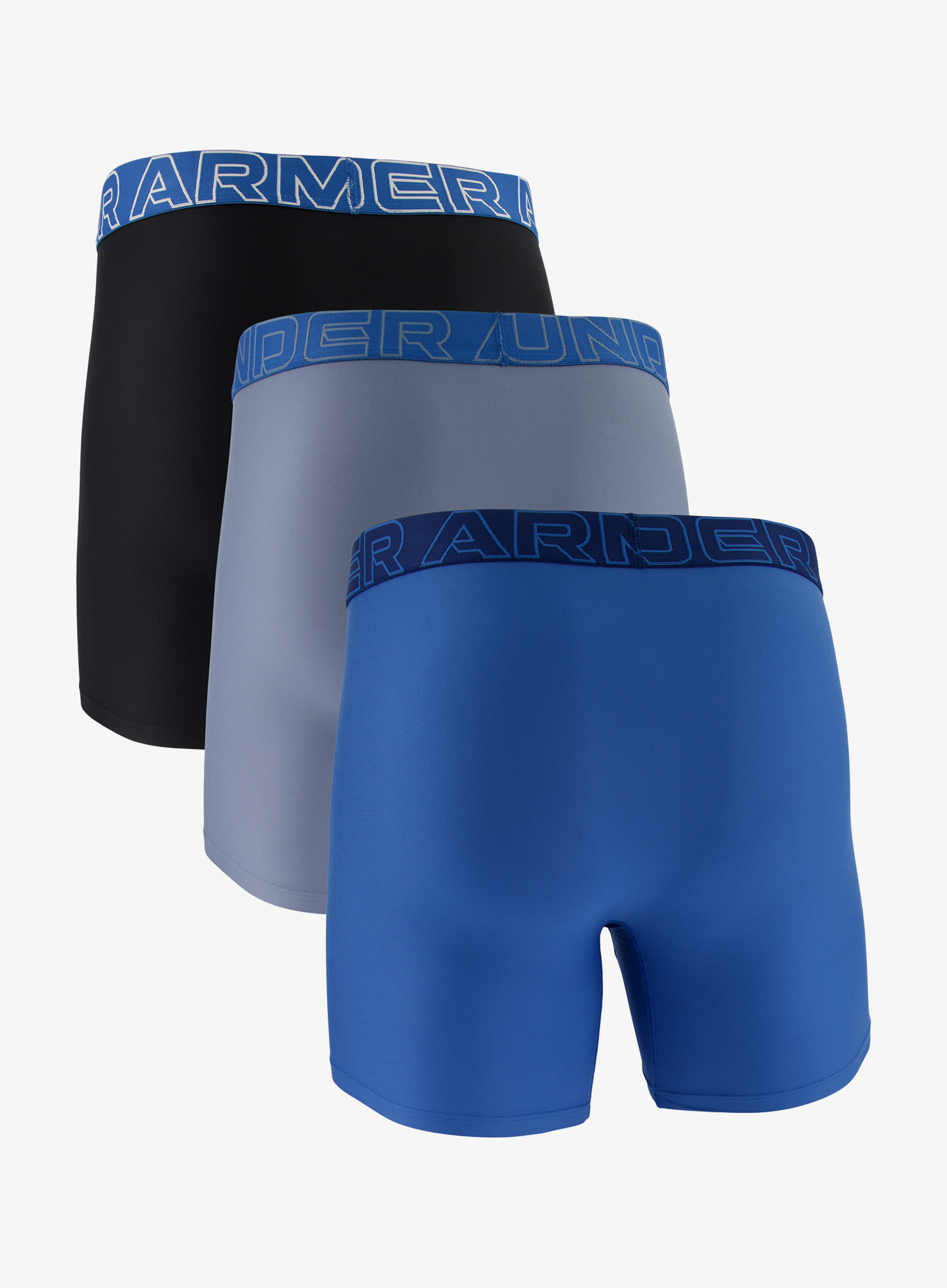 Funkční boxerky Under Armour Performance Tech 6 in 3-Pack Boxerjock - blue wind/aegean blue/black