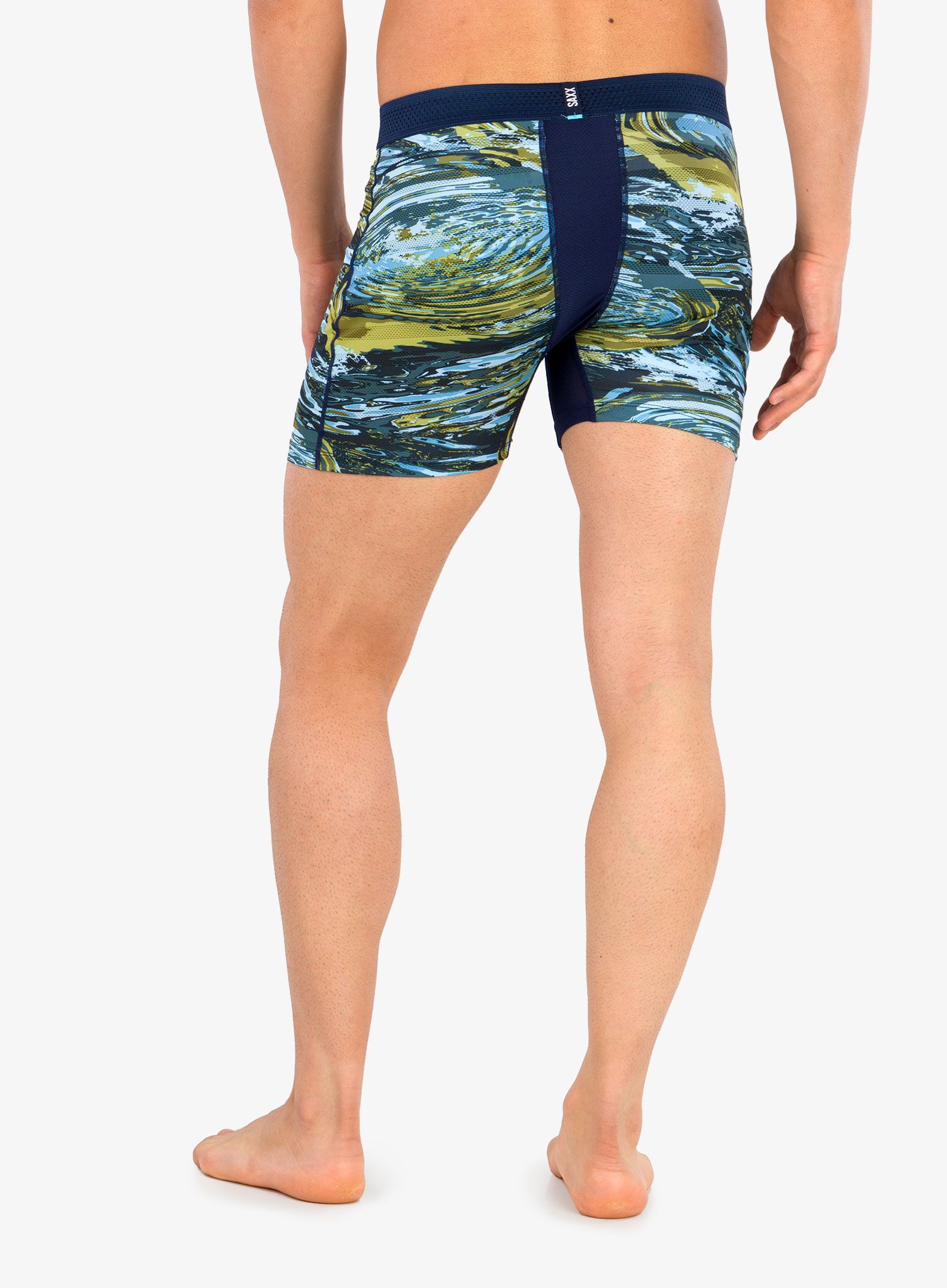 Boxerky Saxx Hot Shot Boxer Brief Fly - water camo/dark ink