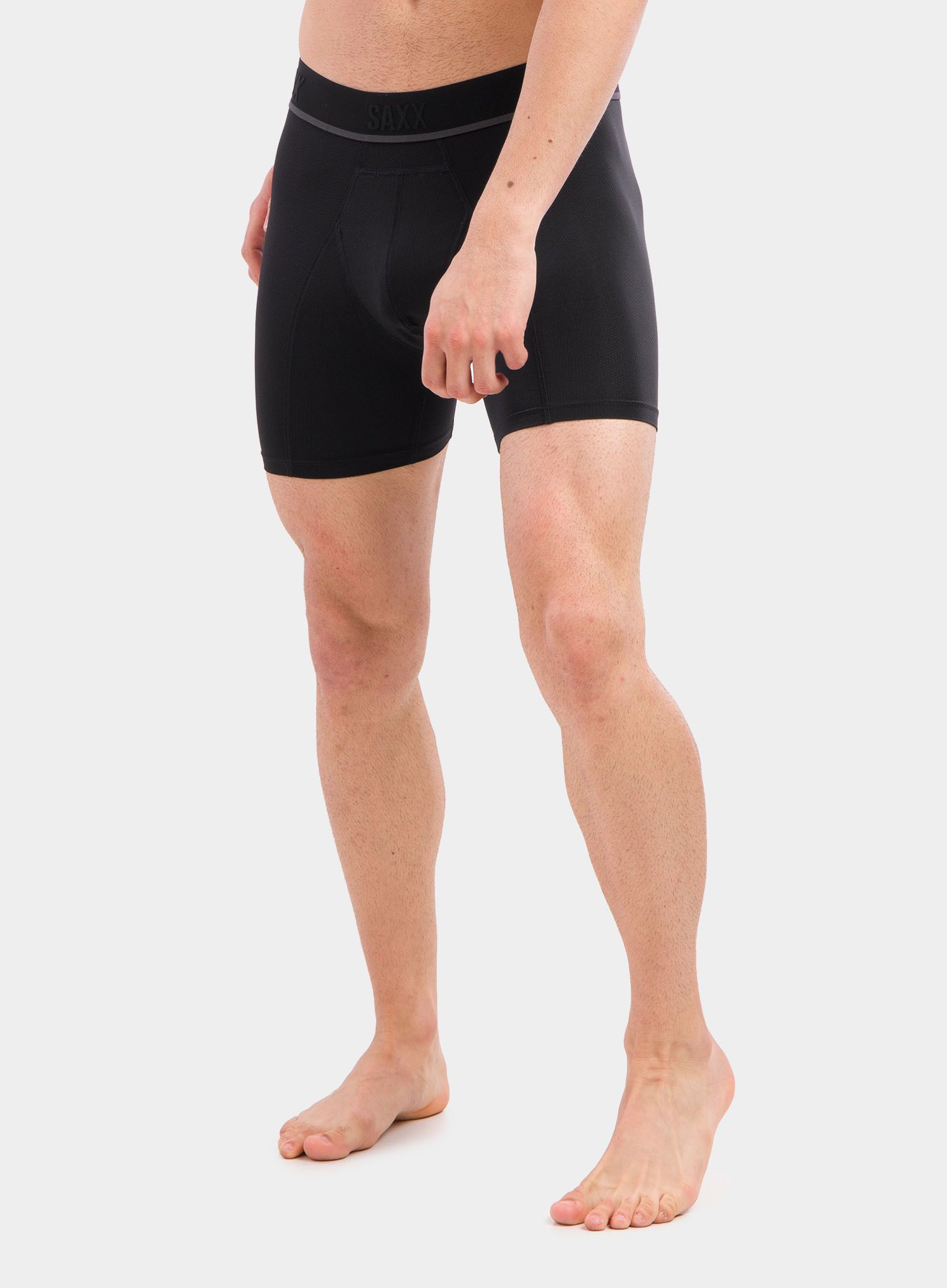 Boxerky Saxx Kinetic Light Compression Mesh - blackout