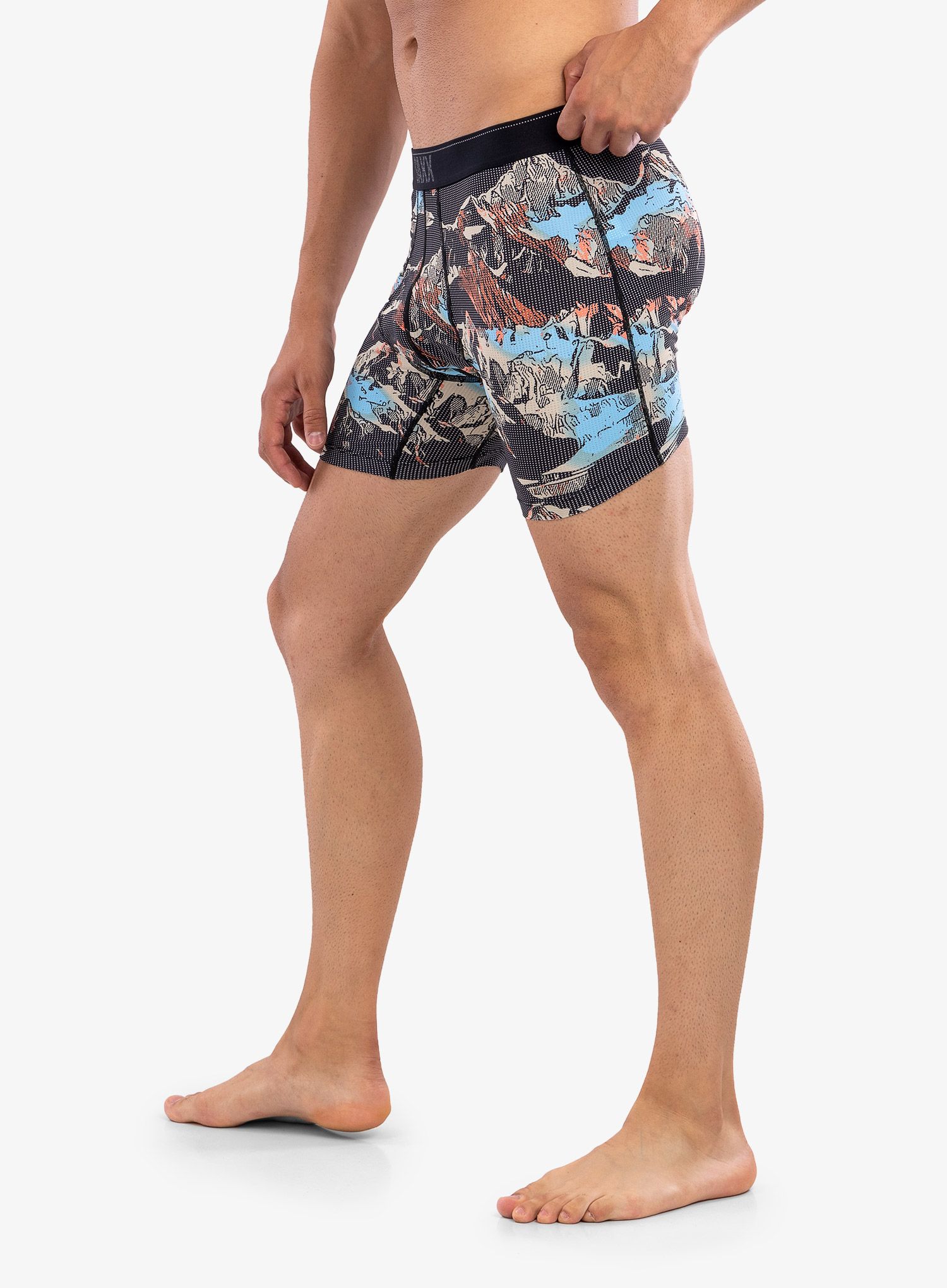 Boxerky Saxx Quest Boxer Brief Fly - black mountainspace