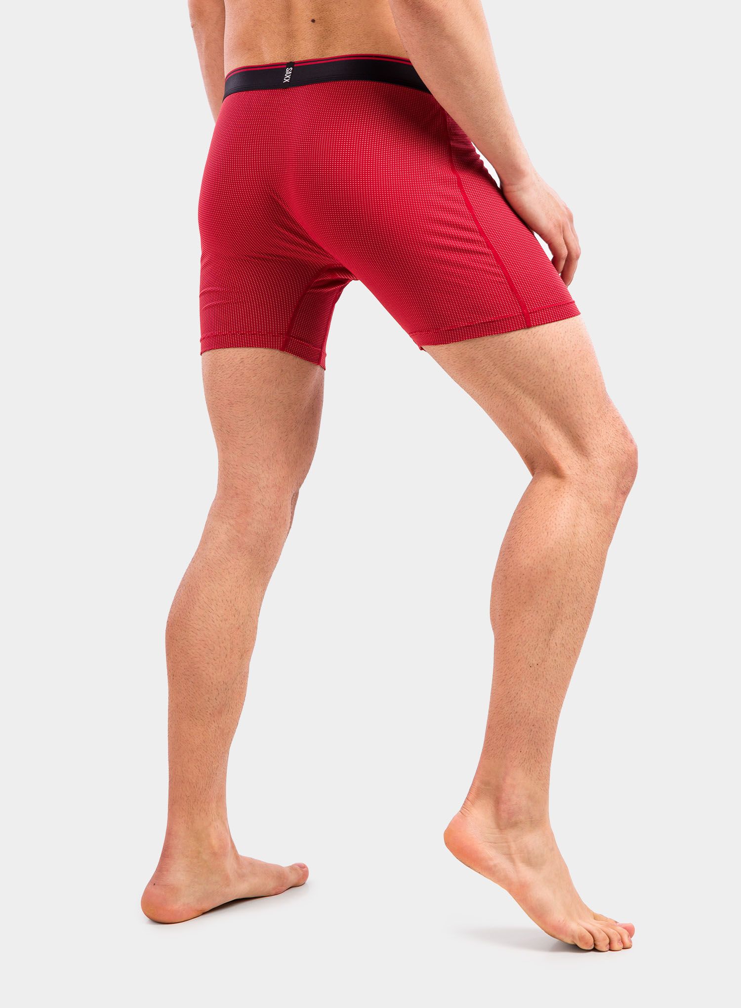 Boxerky Saxx Quest Boxer Brief Fly - red