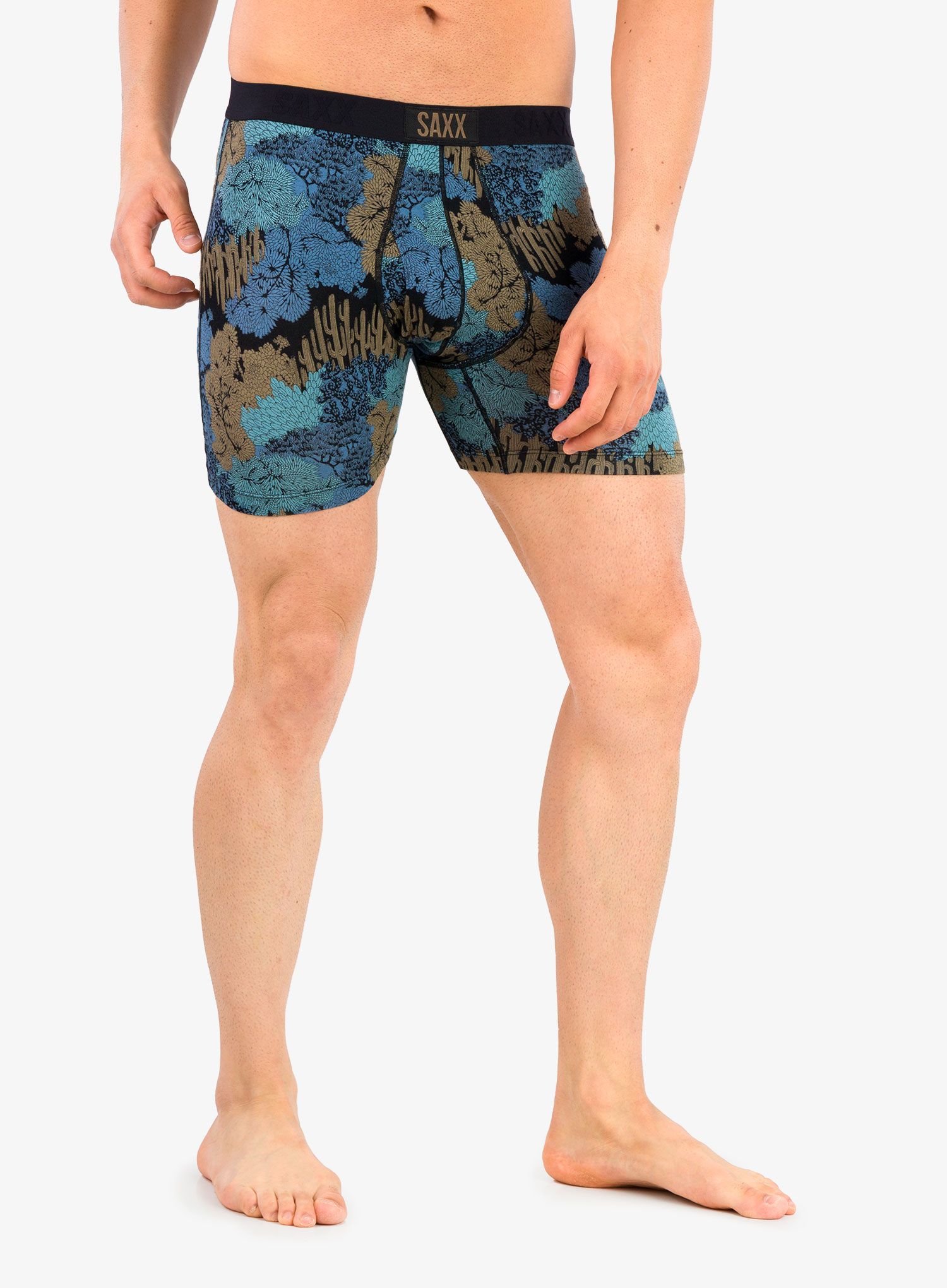 Boxerky Saxx Ultra Boxer Brief Fly - snora camo/slate