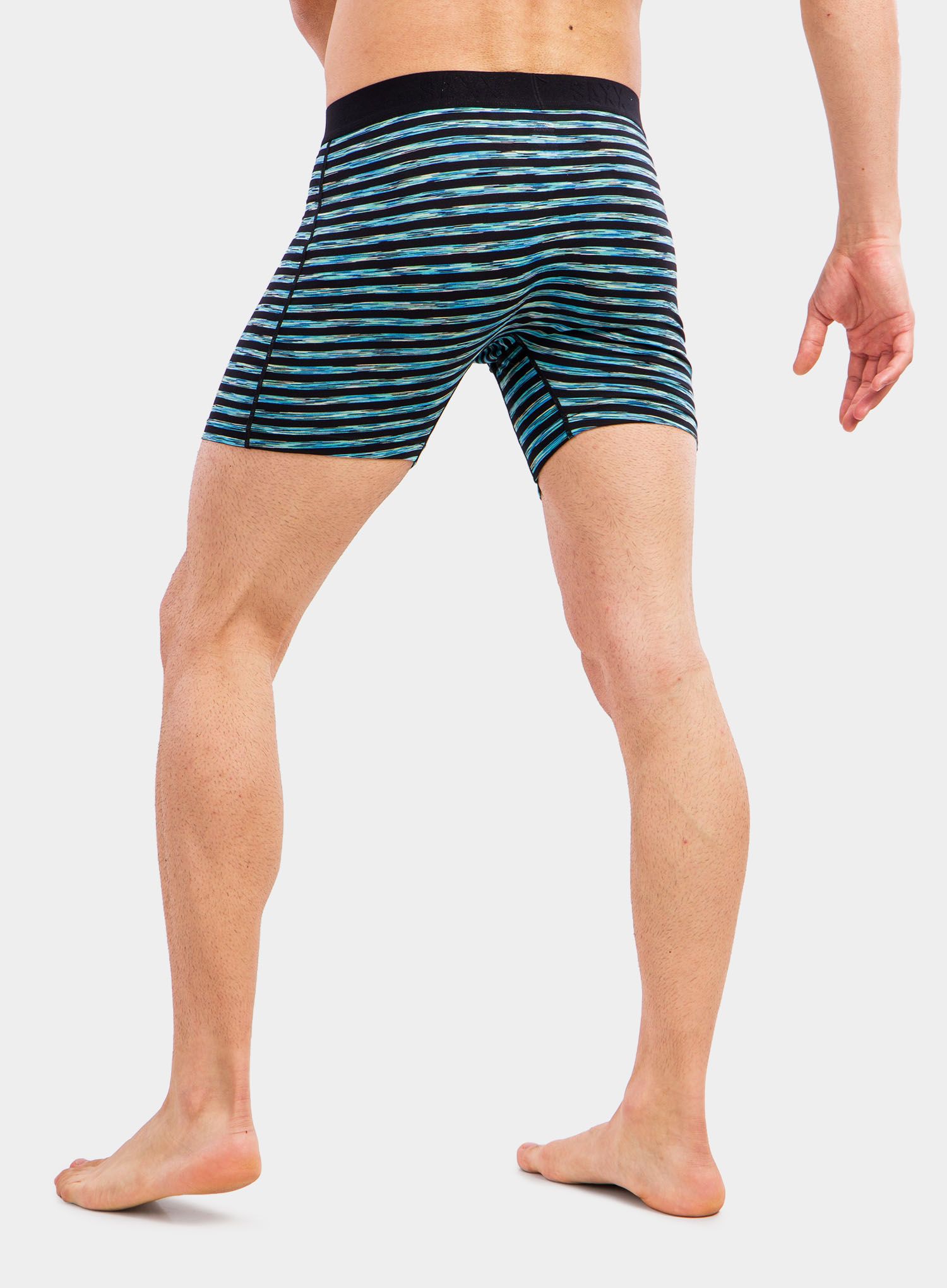 Boxerky Saxx Vibe Boxer Brief - black space hiker stripe
