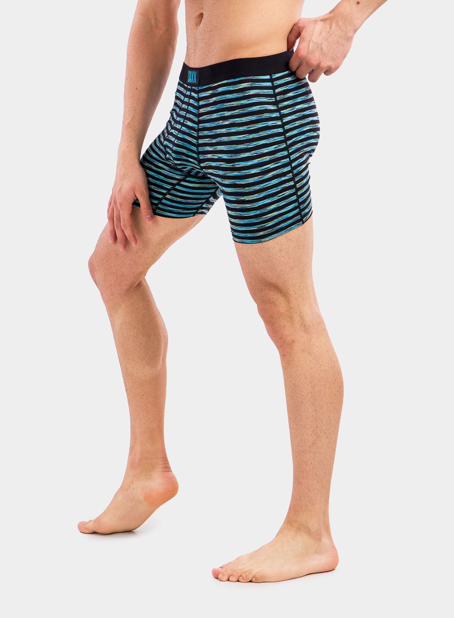 Boxerky Saxx Vibe Boxer Brief - black space hiker stripe