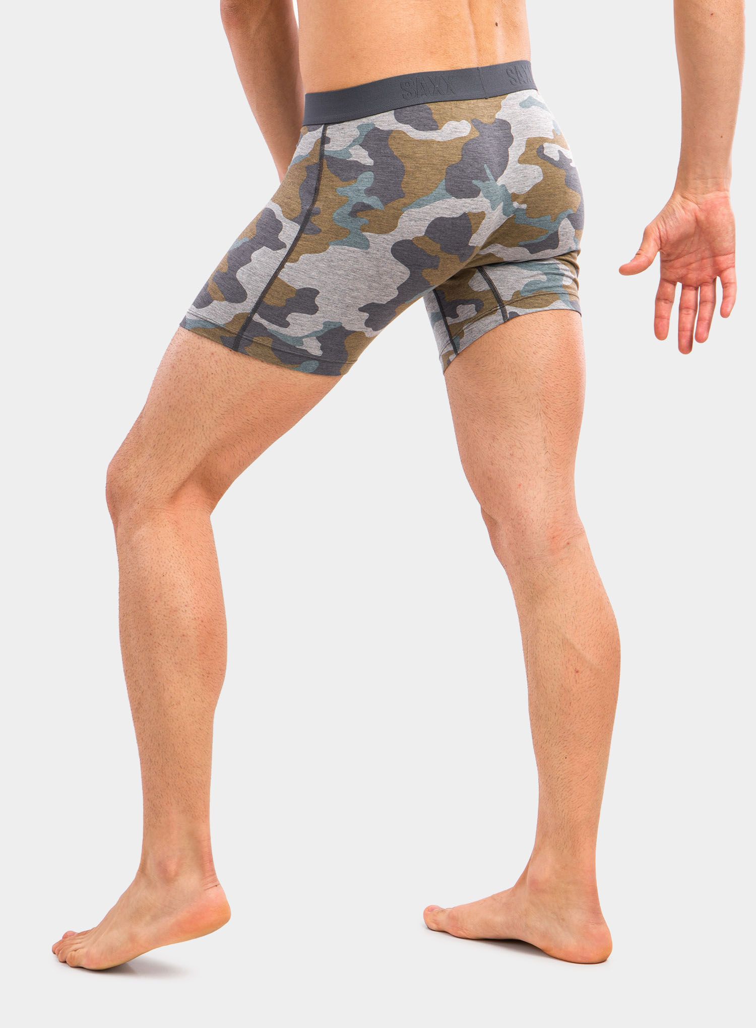 Boxerky Saxx Vibe Boxer Brief - grey supersize camo