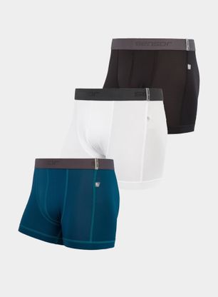 Boxerky Sensor Coolmax Tech Boxers 3 pack - black/white/saphire