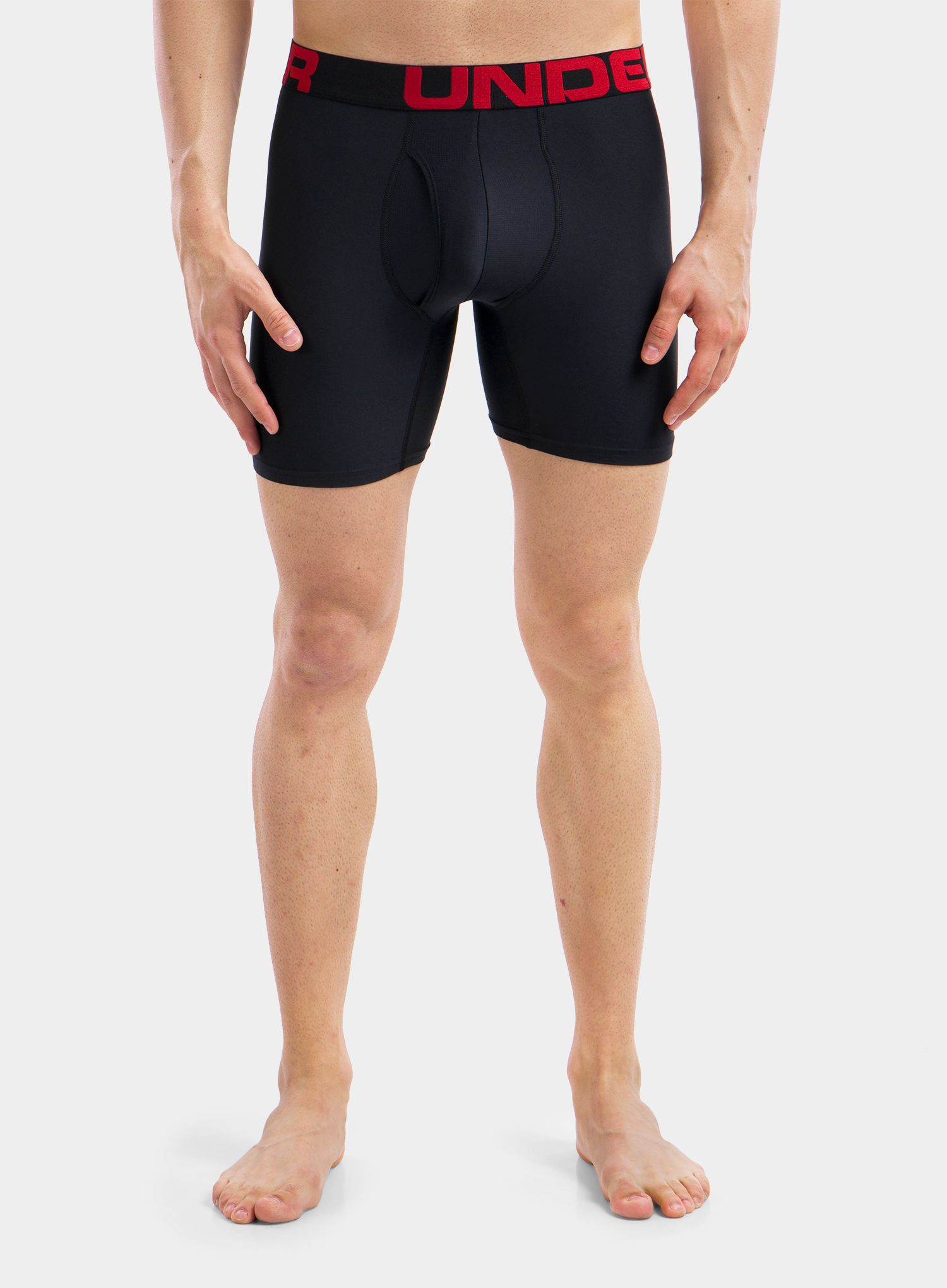 Boxerky Under Armour Tech 6in (2 szt.) - red/black