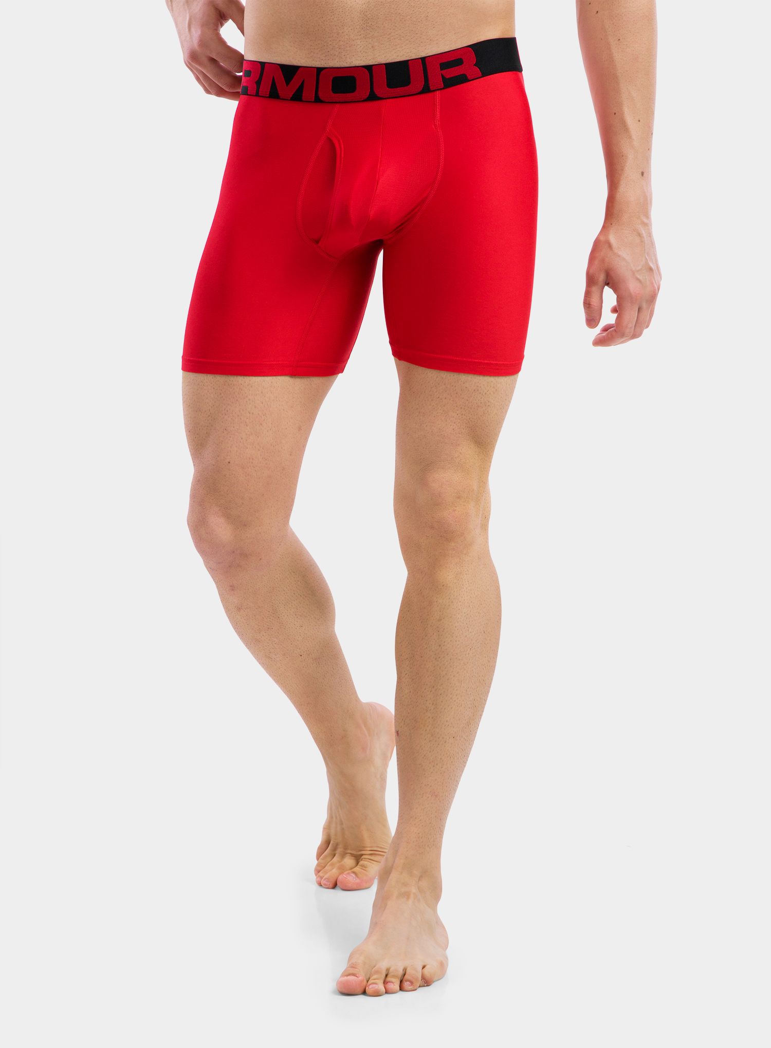 Boxerky Under Armour Tech 6in (2 szt.) - red/black