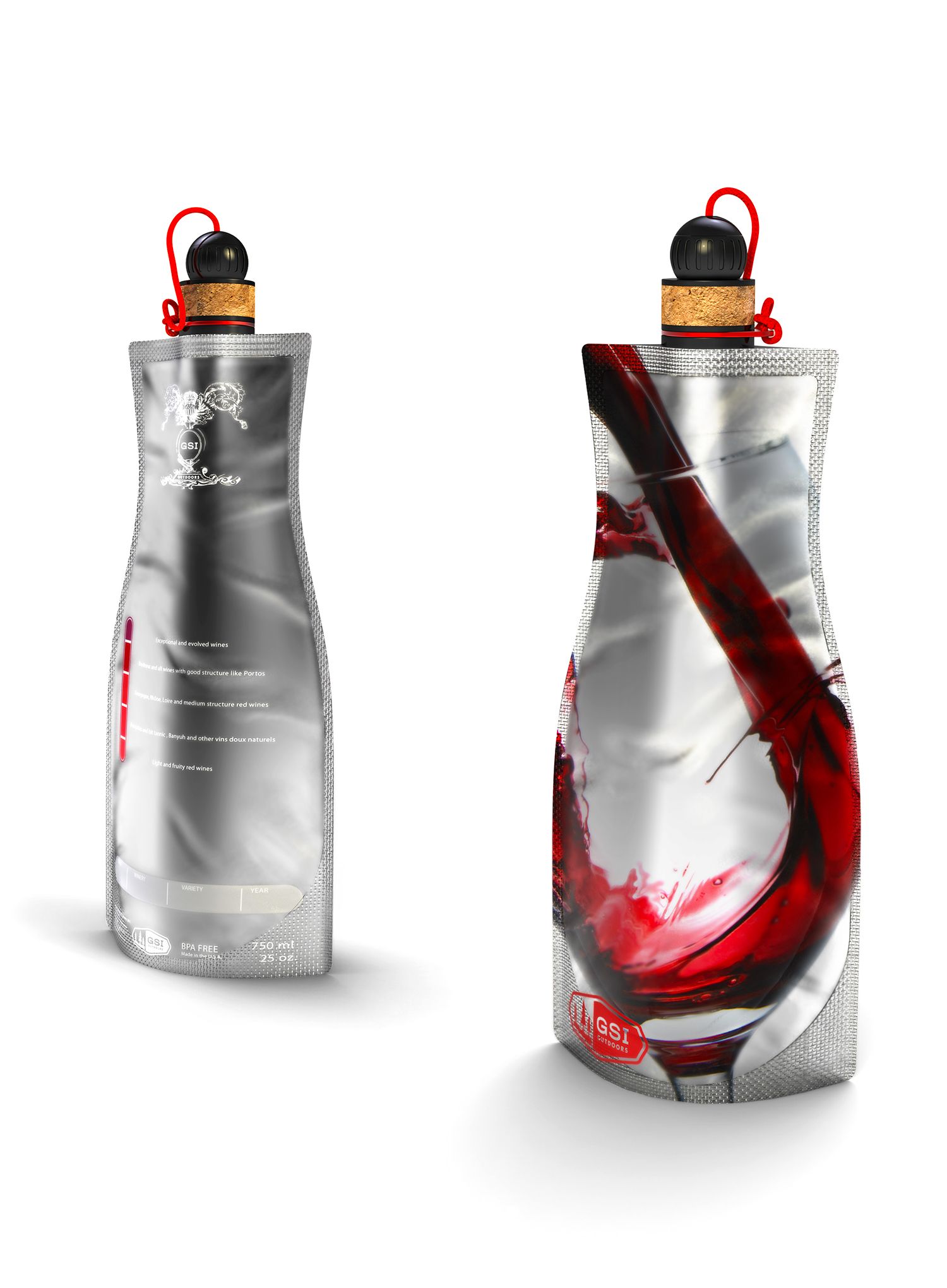 Karafa GSI Outdoors Soft Sided Wine Carafe 750ml