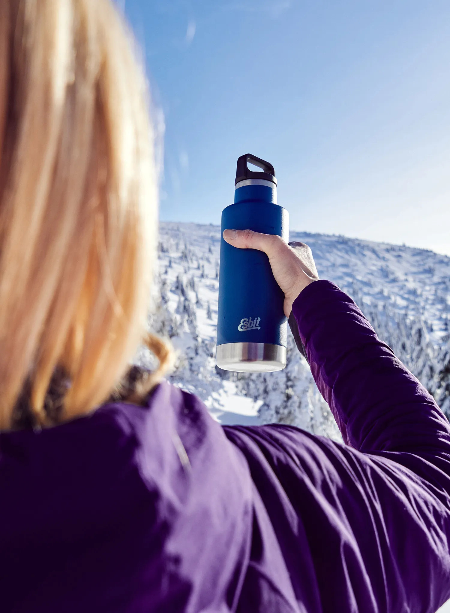 Láhev Esbit Sculptor Insulated Bottle 750ml - polar blue