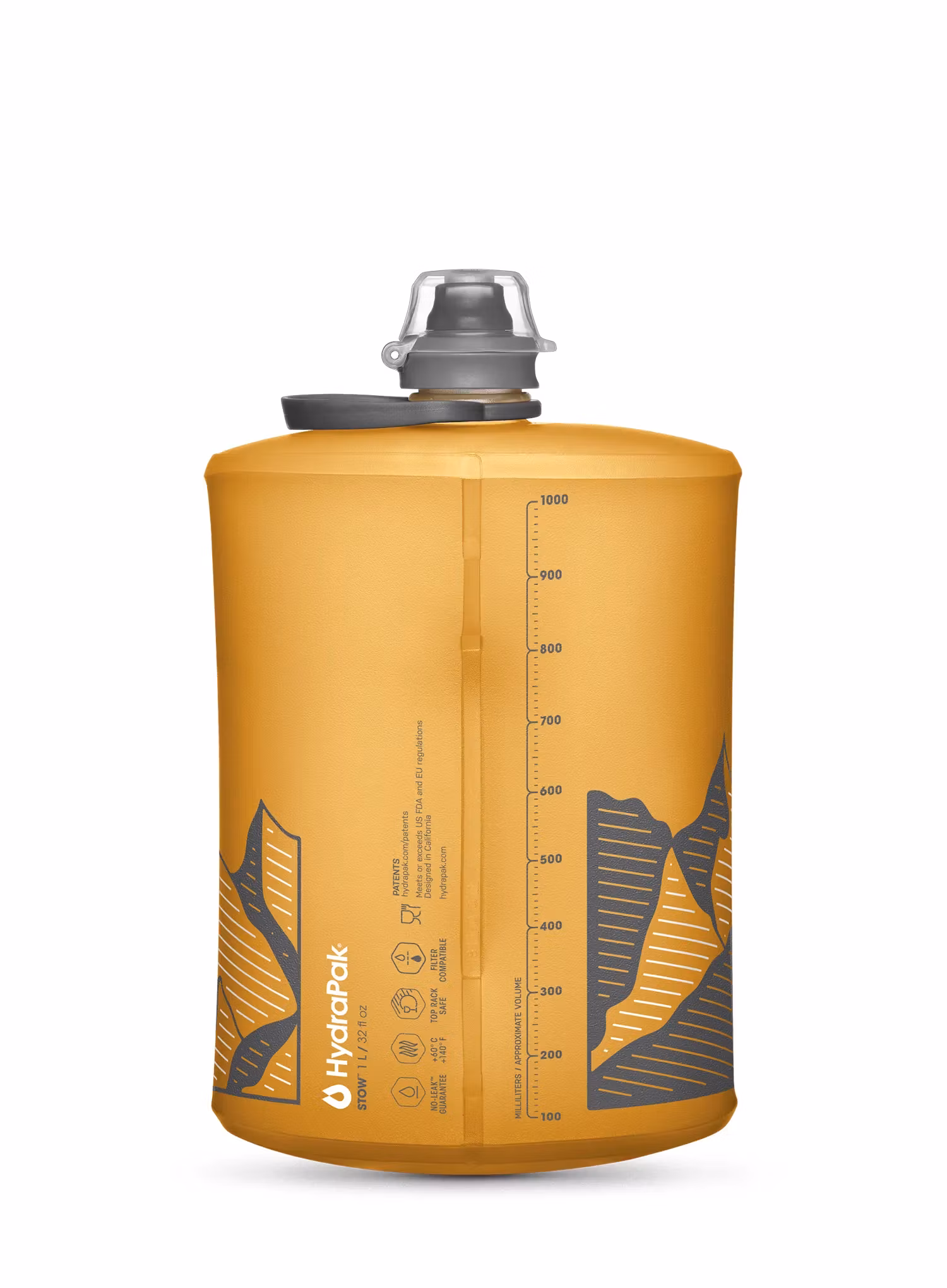 Turistická láhev HydraPak Stow 1 L - golden yellow