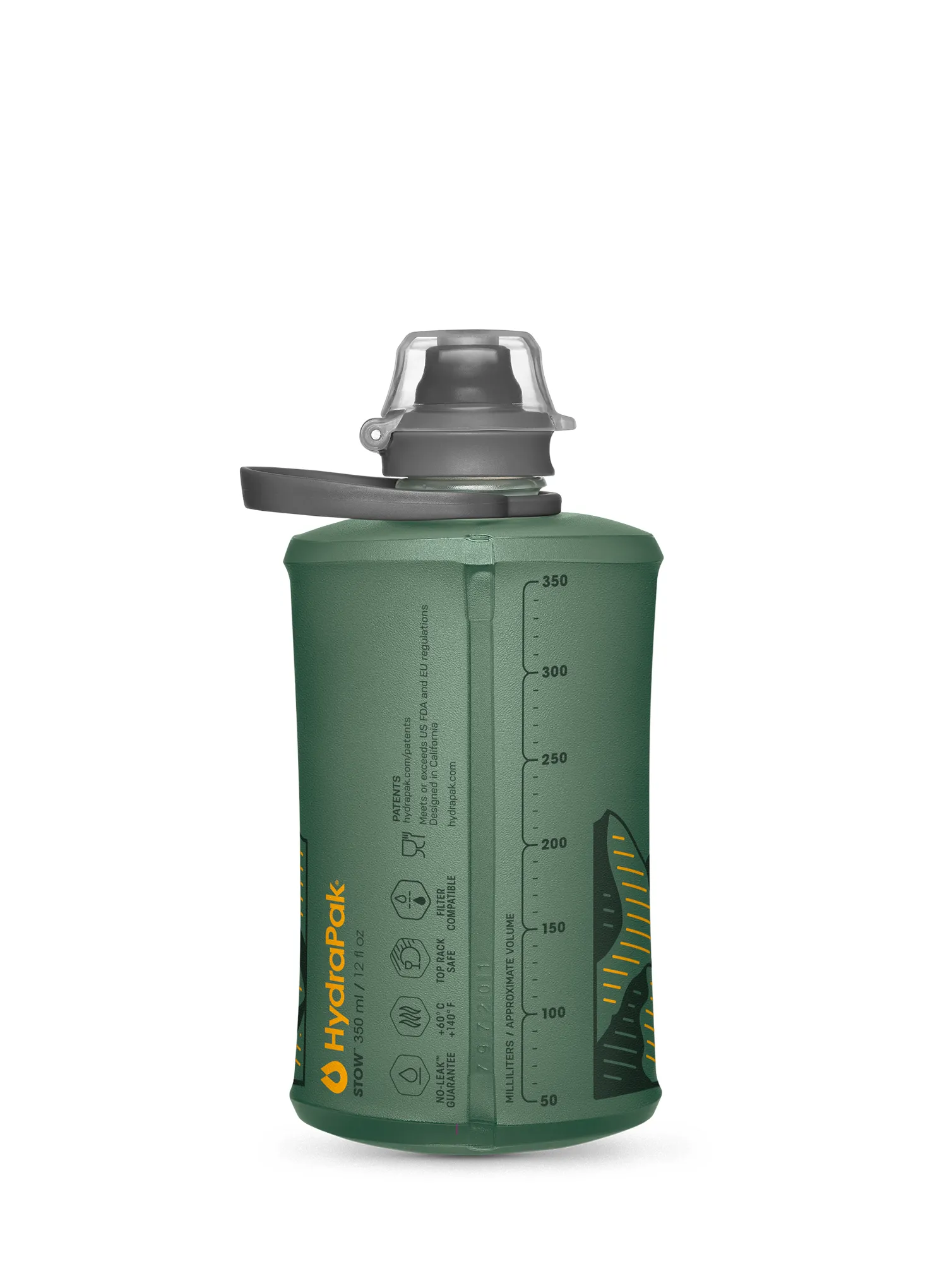 Turistická láhev HydraPak Stow 350 ml - sage green