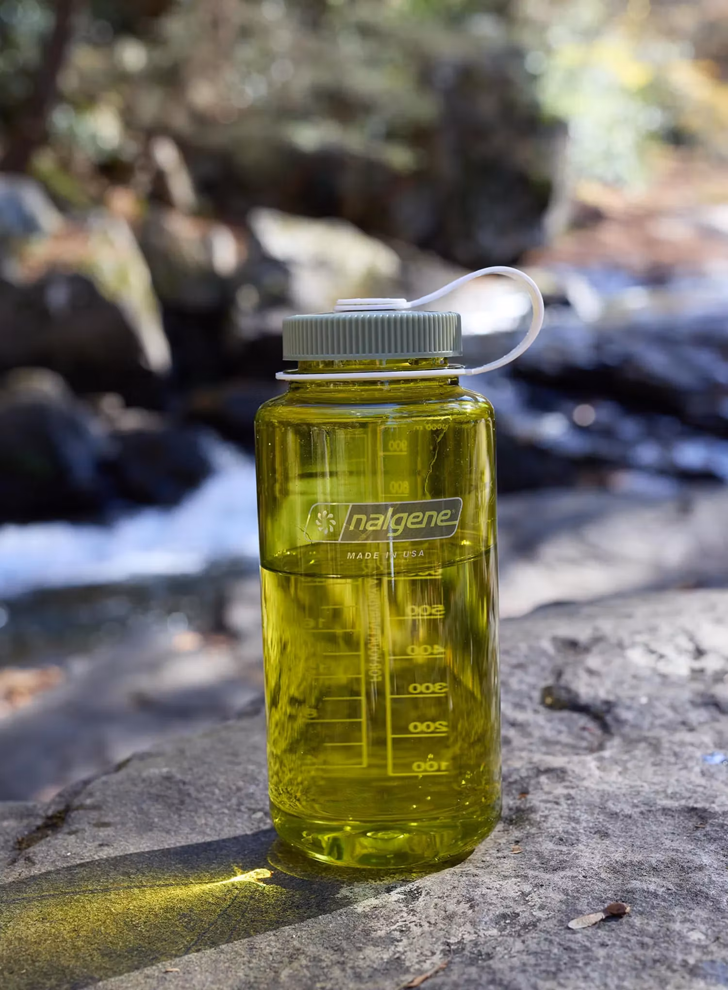Turistická láhev Nalgene 32 oz Wide Mouth Thrill and Motion (946 ml) - endive with oil green