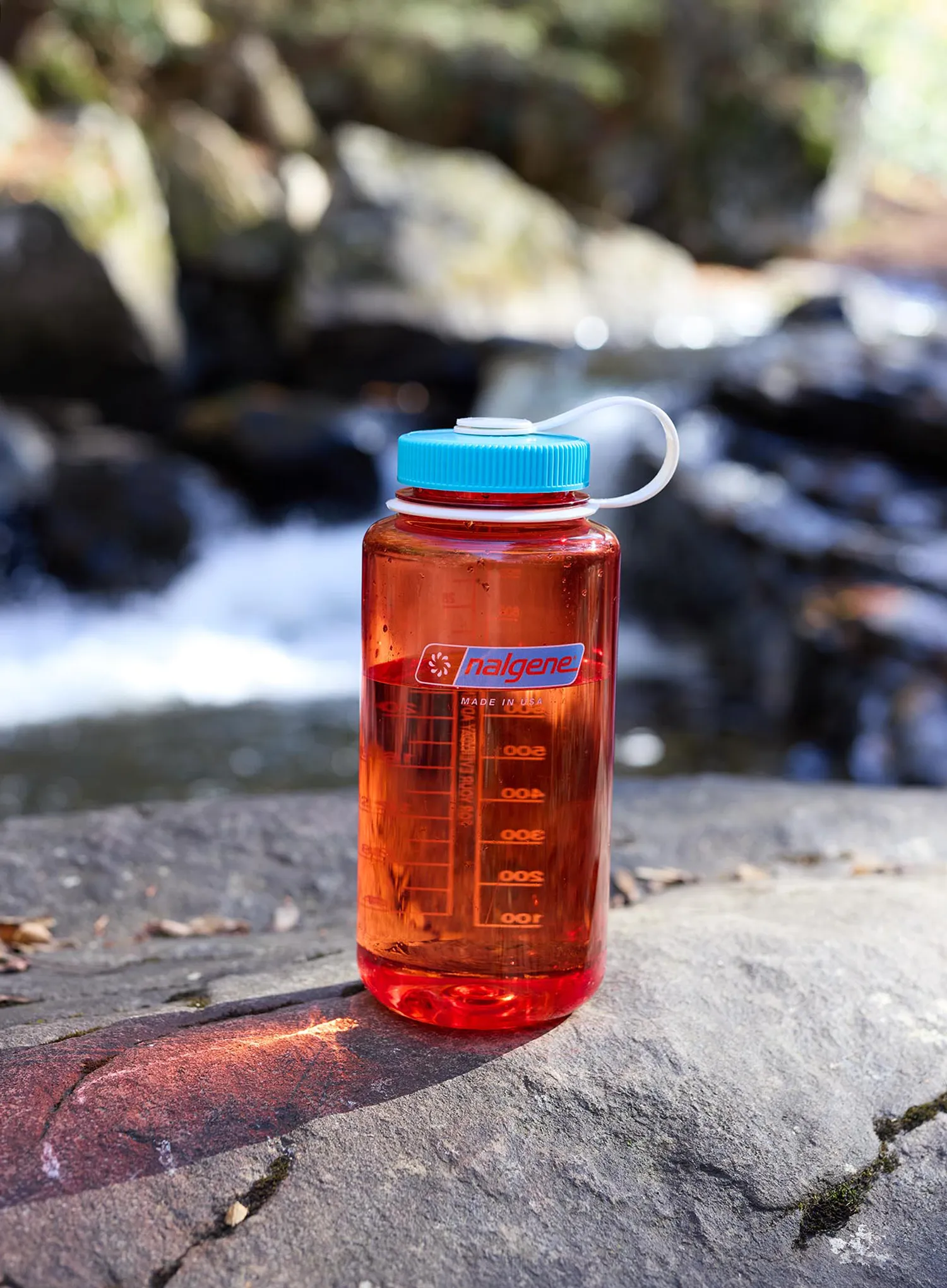 Turistická láhev Nalgene 32 oz Wide Mouth Thrill and Motion (946 ml) - flame with blue atoll