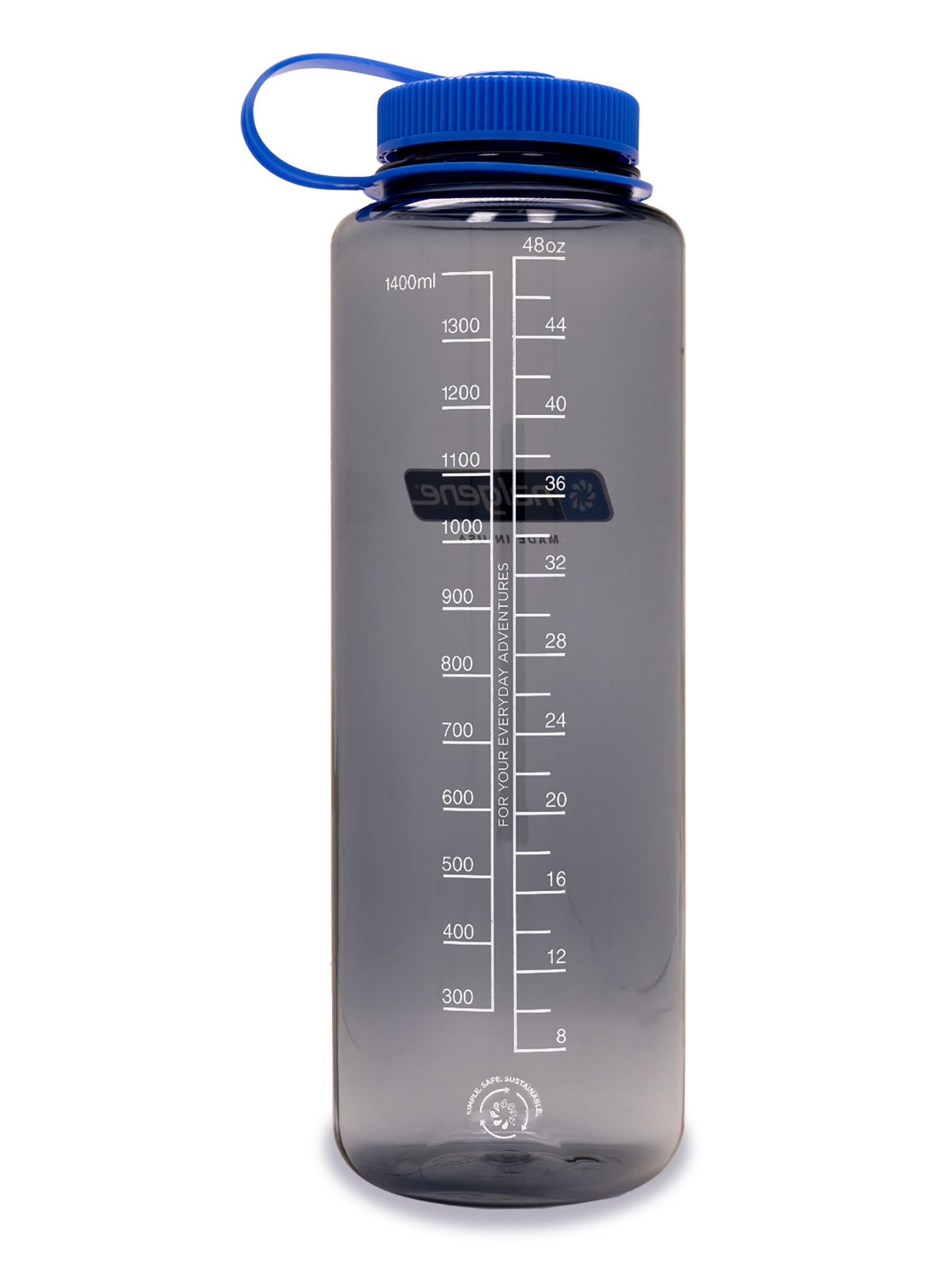 Turistická láhev Nalgene Silo Sustain Wide Mouth 48 oz (1420 ml) - grey/blue