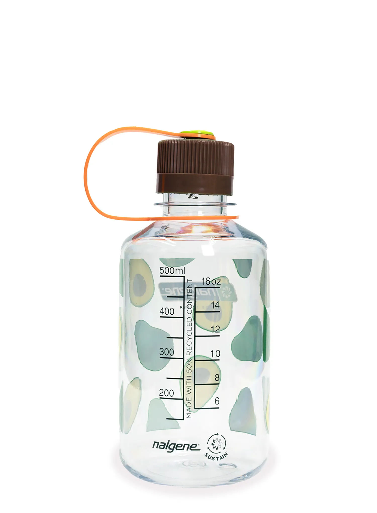 Turistická láhev Nalgene Sustain Narrow Mouth Fruit Print 16 oz (473 ml) - avocados