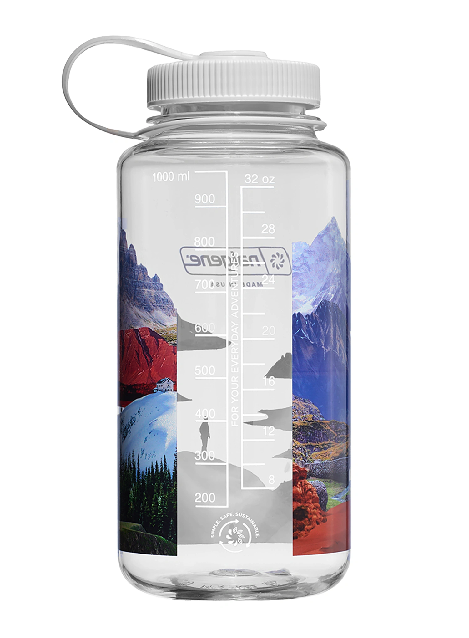 Turistická láhev Nalgene Sustain Wide Mouth 32 oz (946 ml) - mixed landscapes