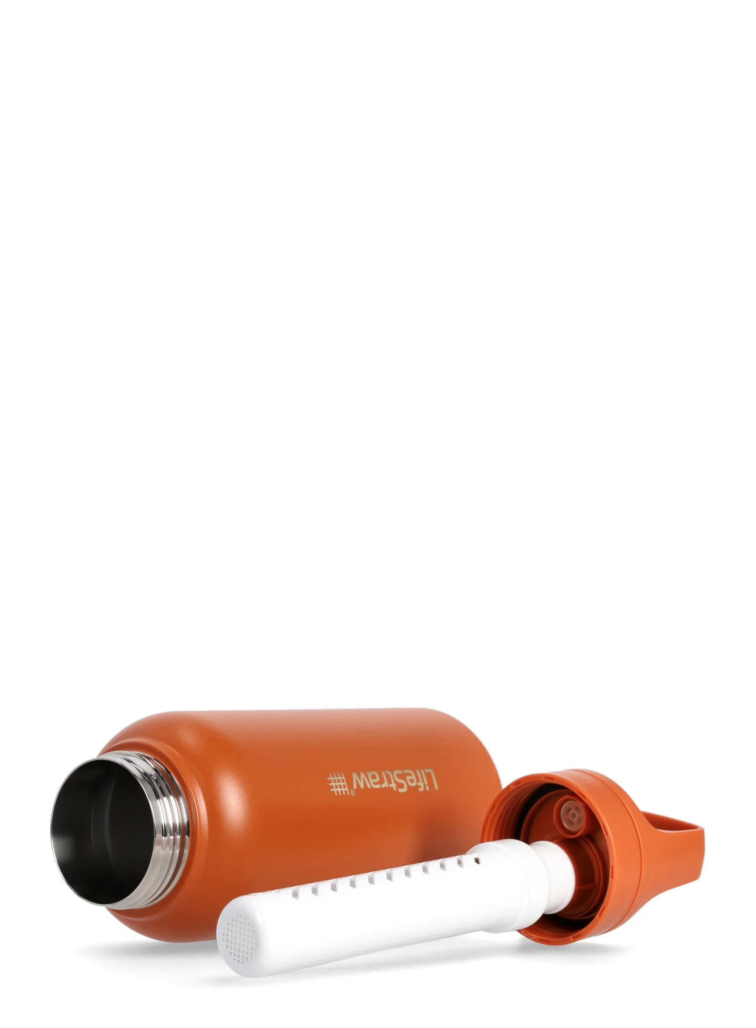 Láhev s filtrem Lifestraw Go 2.0 Stainless Steel Water Filter 1 L - kyoto orange