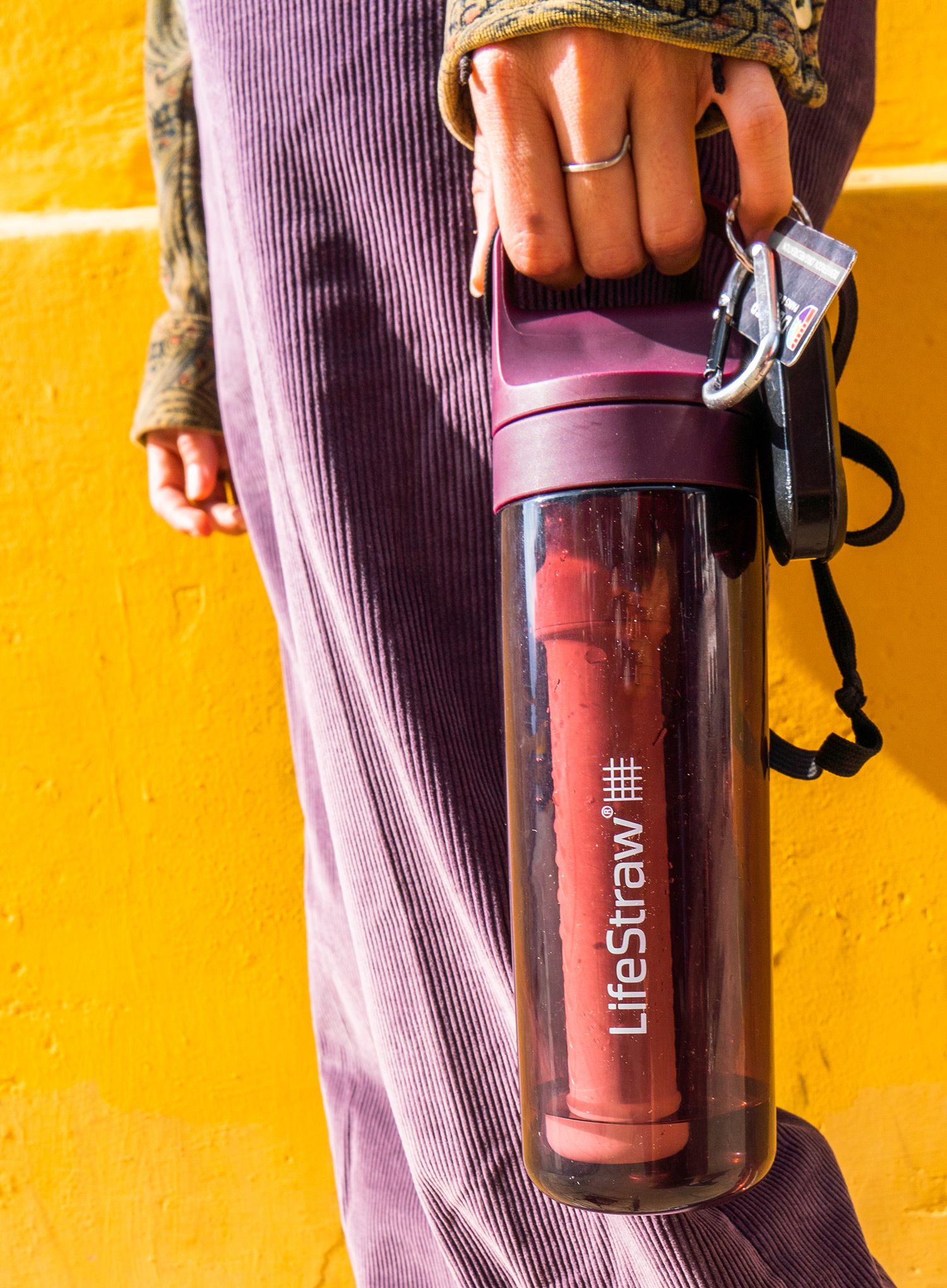 Láhev s filtrem Lifestraw Go 2.0 Water Filter 22 oz (650 ml) - merlot me away