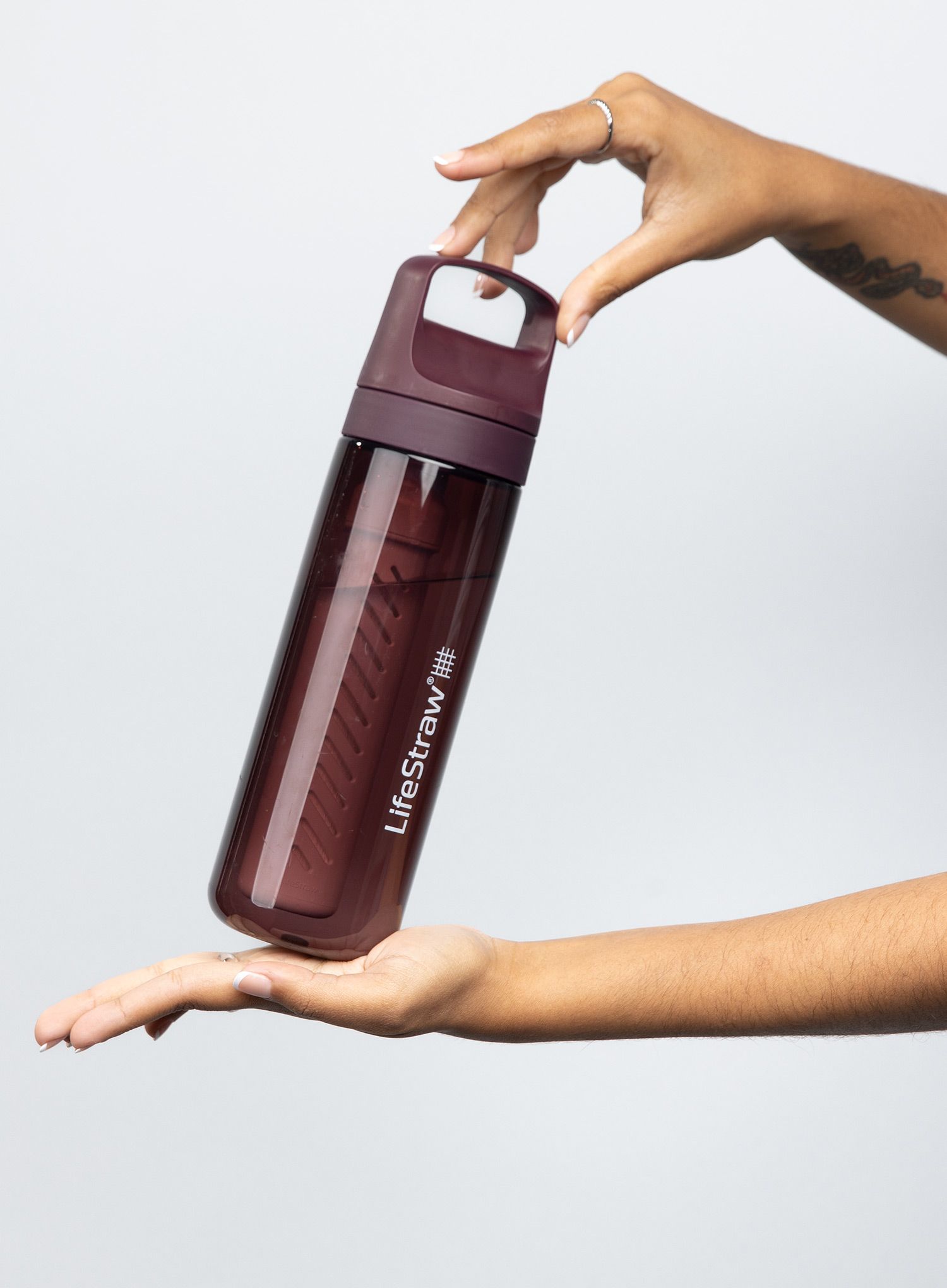 Láhev s filtrem Lifestraw Go 2.0 Water Filter 22 oz (650 ml) - merlot me away