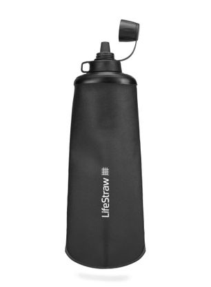 Láhev s filtrem Lifestraw Peak Series Flex Squeeze Bottle 1L - dark grey