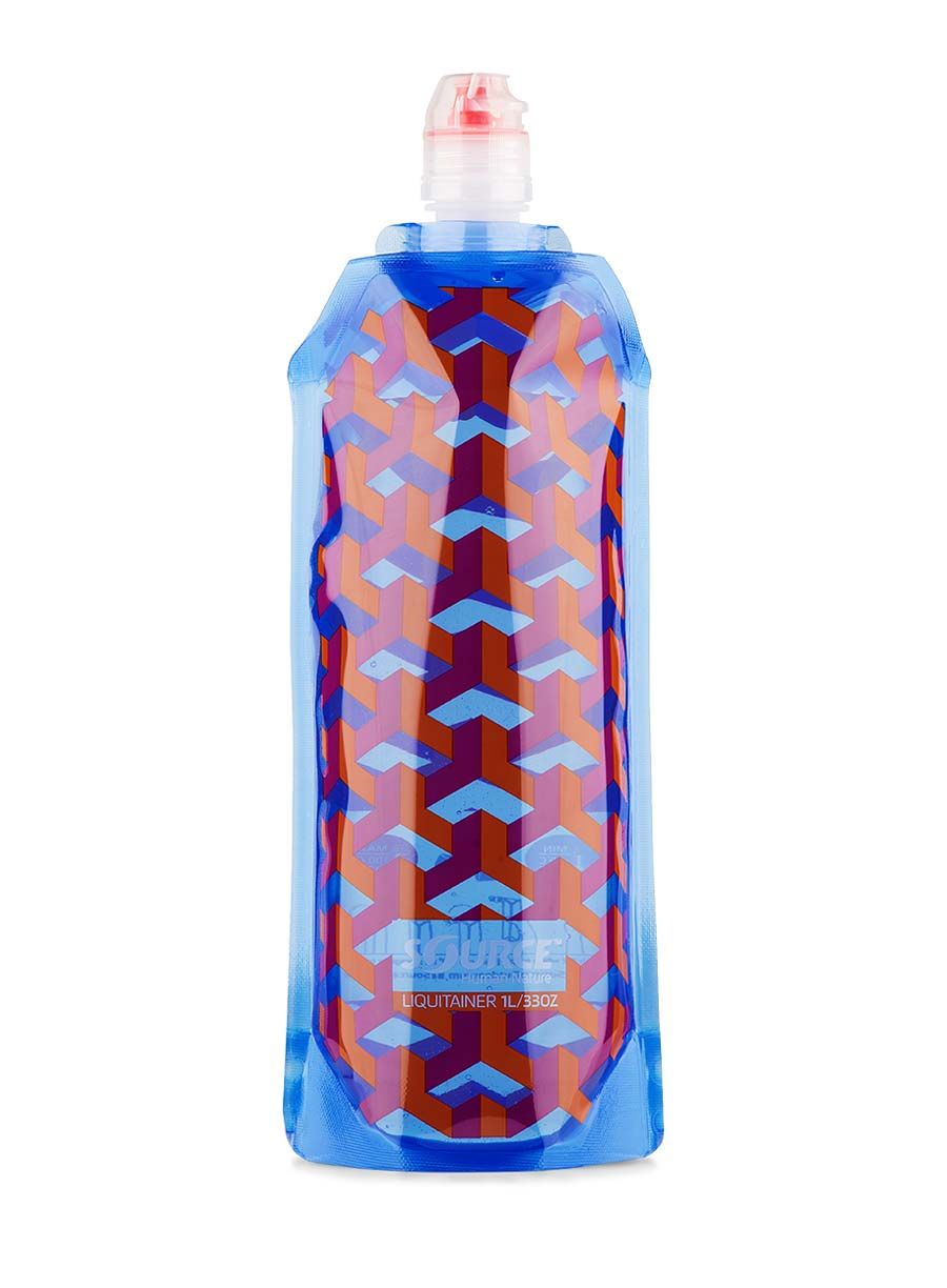 Flexibilní láhev Source Liquitainer 1L - pink/orange