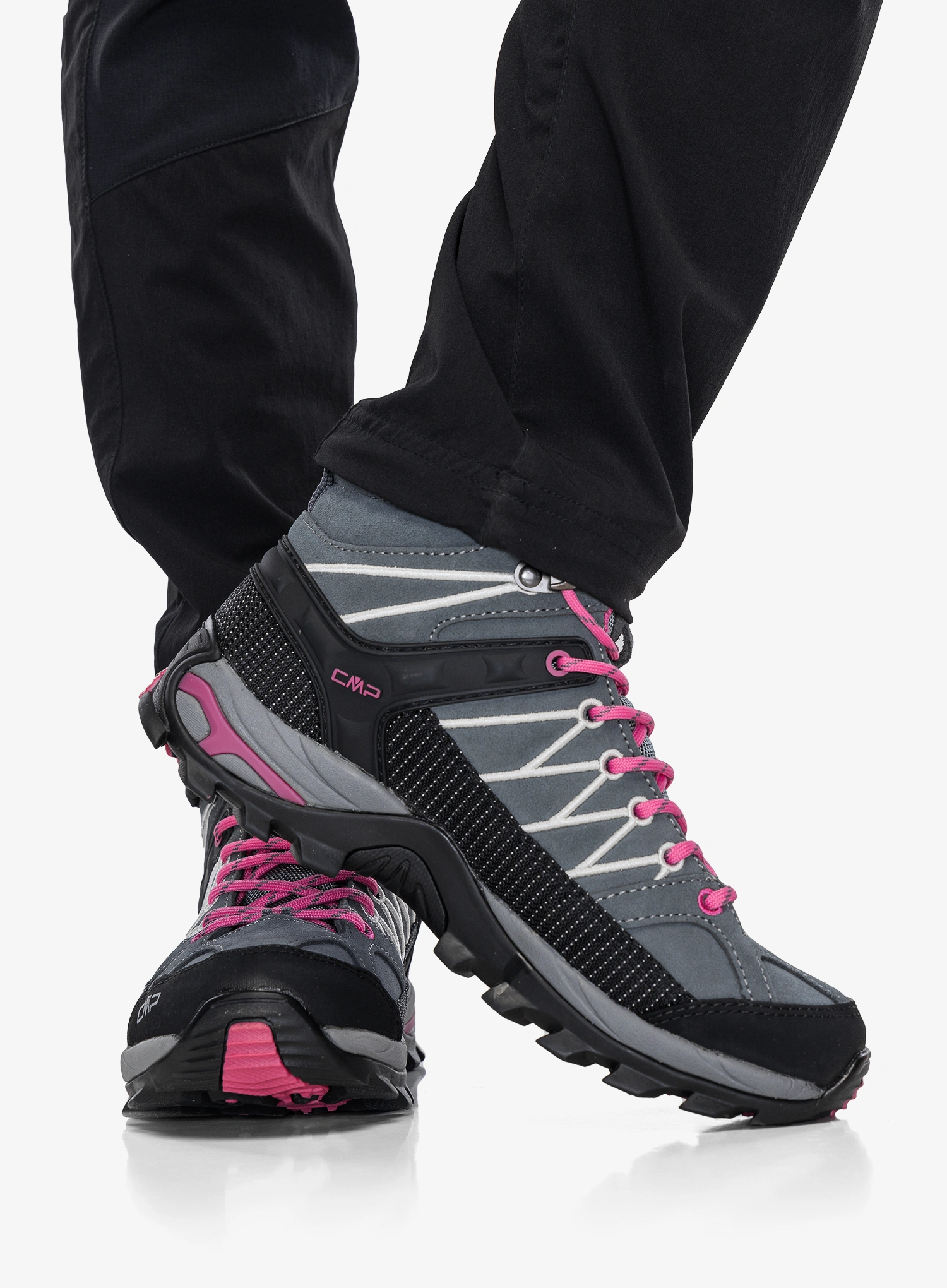 Boty dámské CMP Rigel Mid WP - grey/fuxia/ice