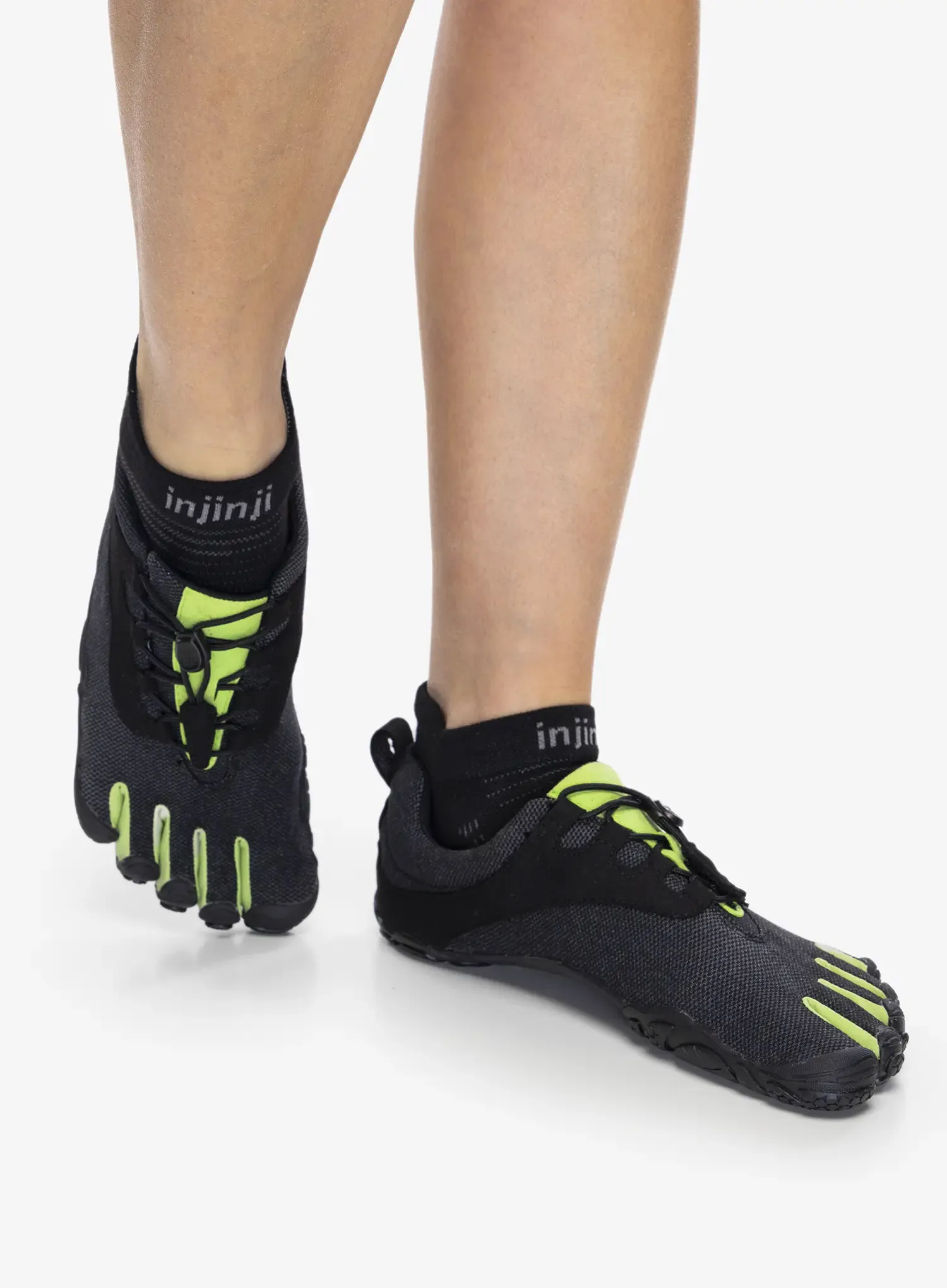 Dámské běžecké boty Vibram Fivefingers V-Run Retro - black/green/black