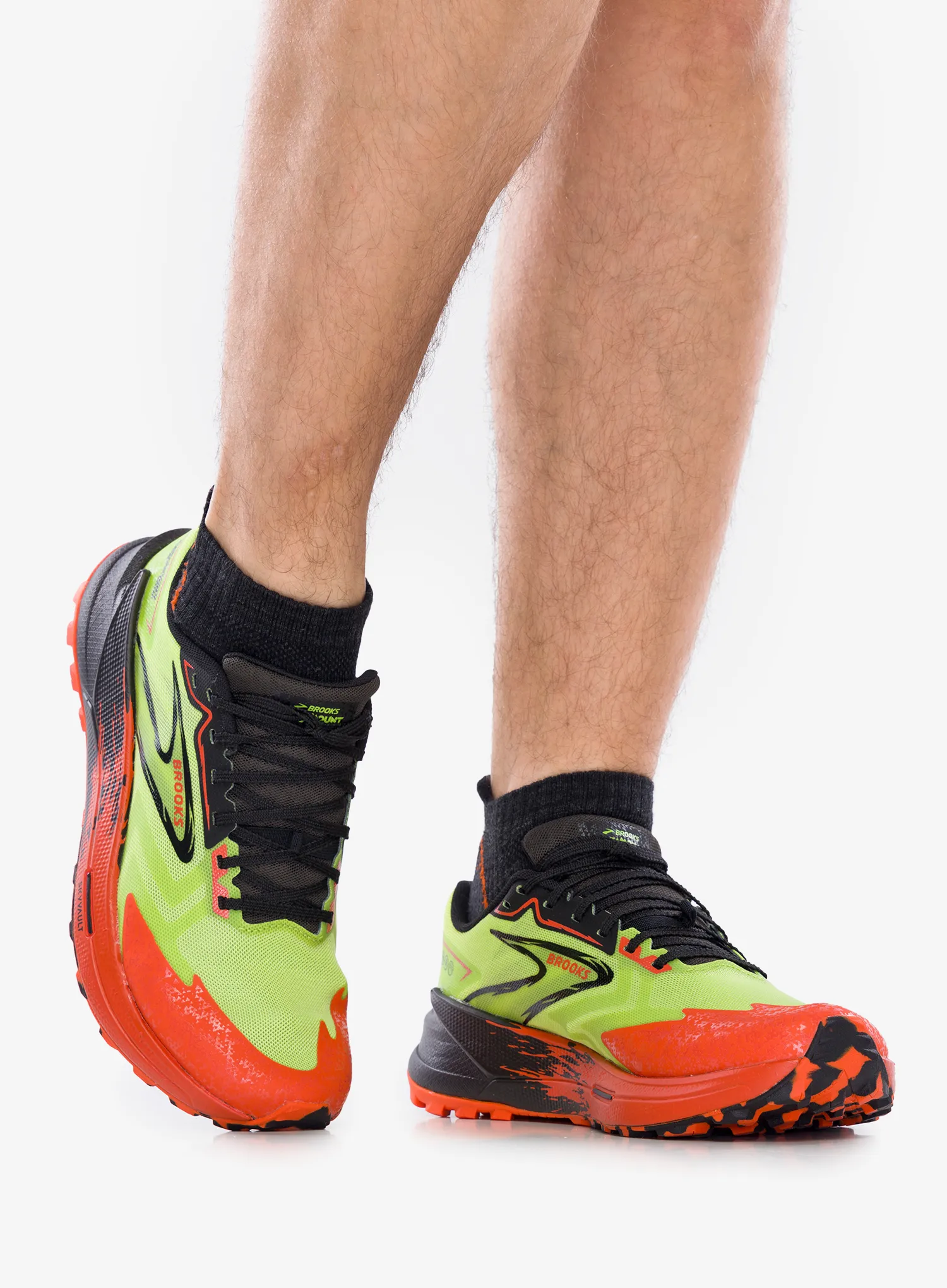 Trailové boty Brooks Catamount 3 - acid lime/cherry tomato/black