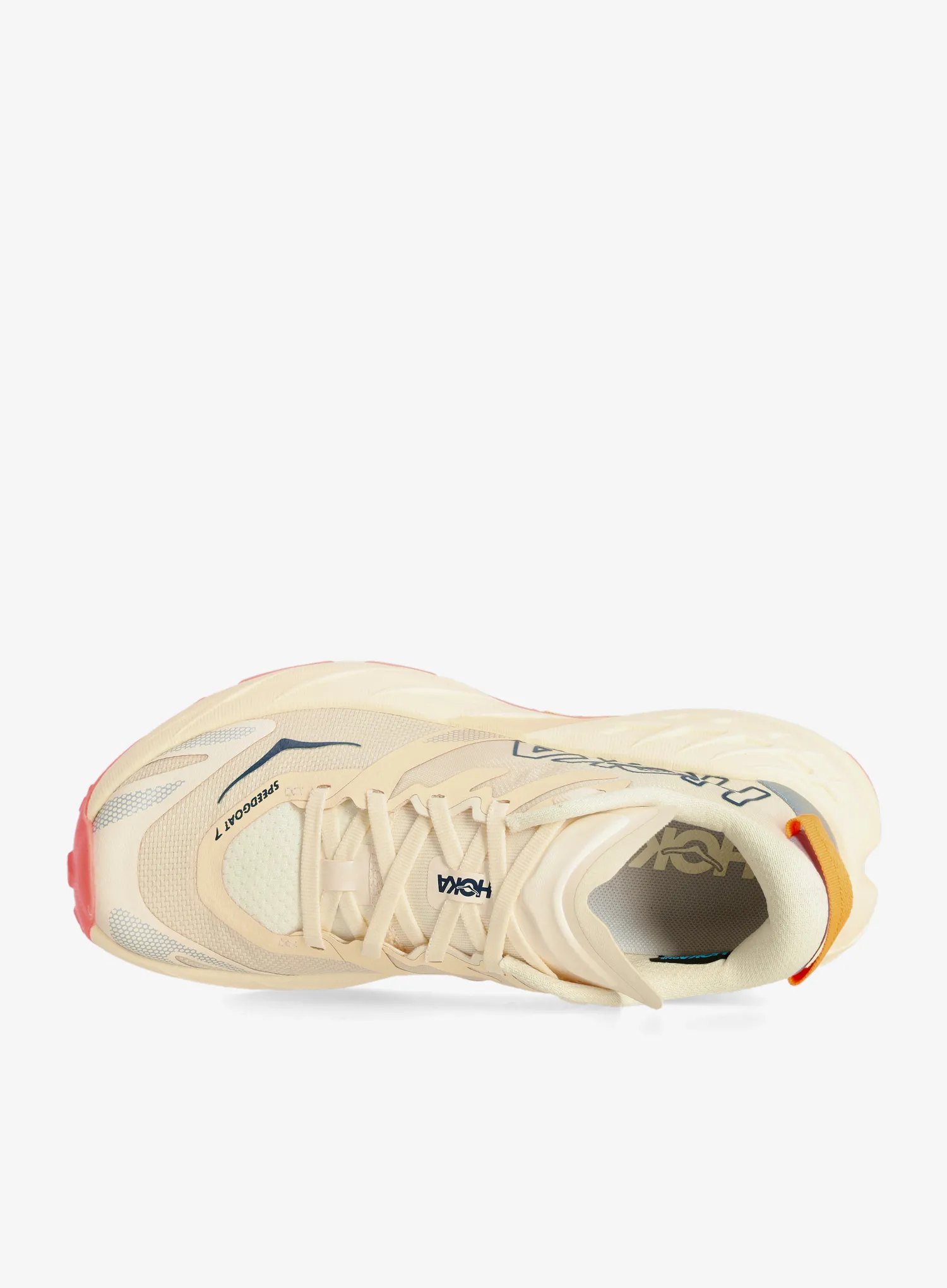 Dámské trailové boty Hoka Speedgoat 7 - vintage yellow/neon flame