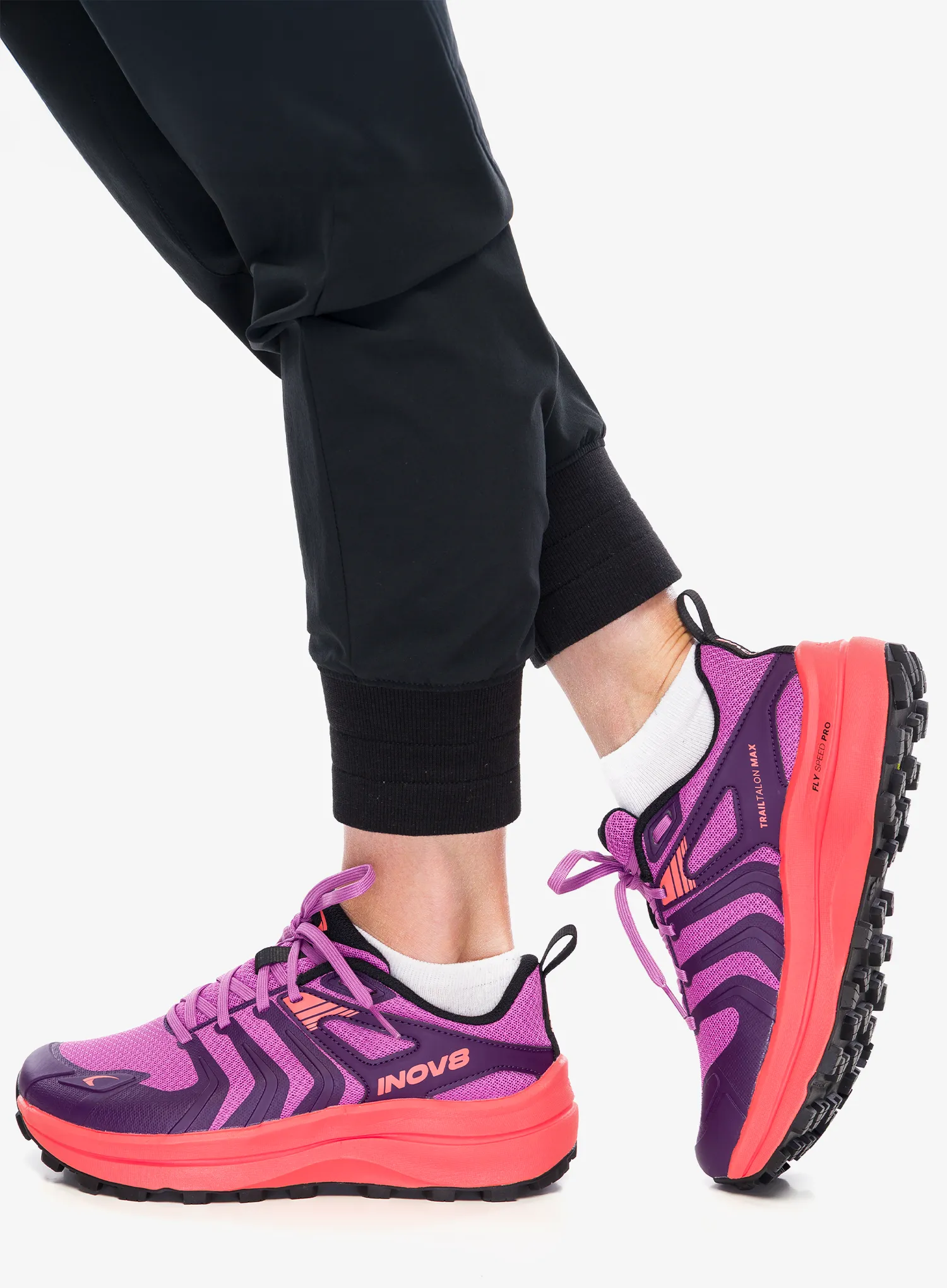 Dámské trailové boty Inov-8 TrailTalon Max - purple/coral