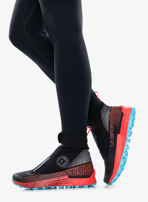Dámské trailové boty La Sportiva Cyklon Cross GTX - black/hibiscus