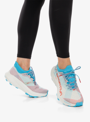 Dámské trailové boty La Sportiva Prodigio Pro - white/malibu blue