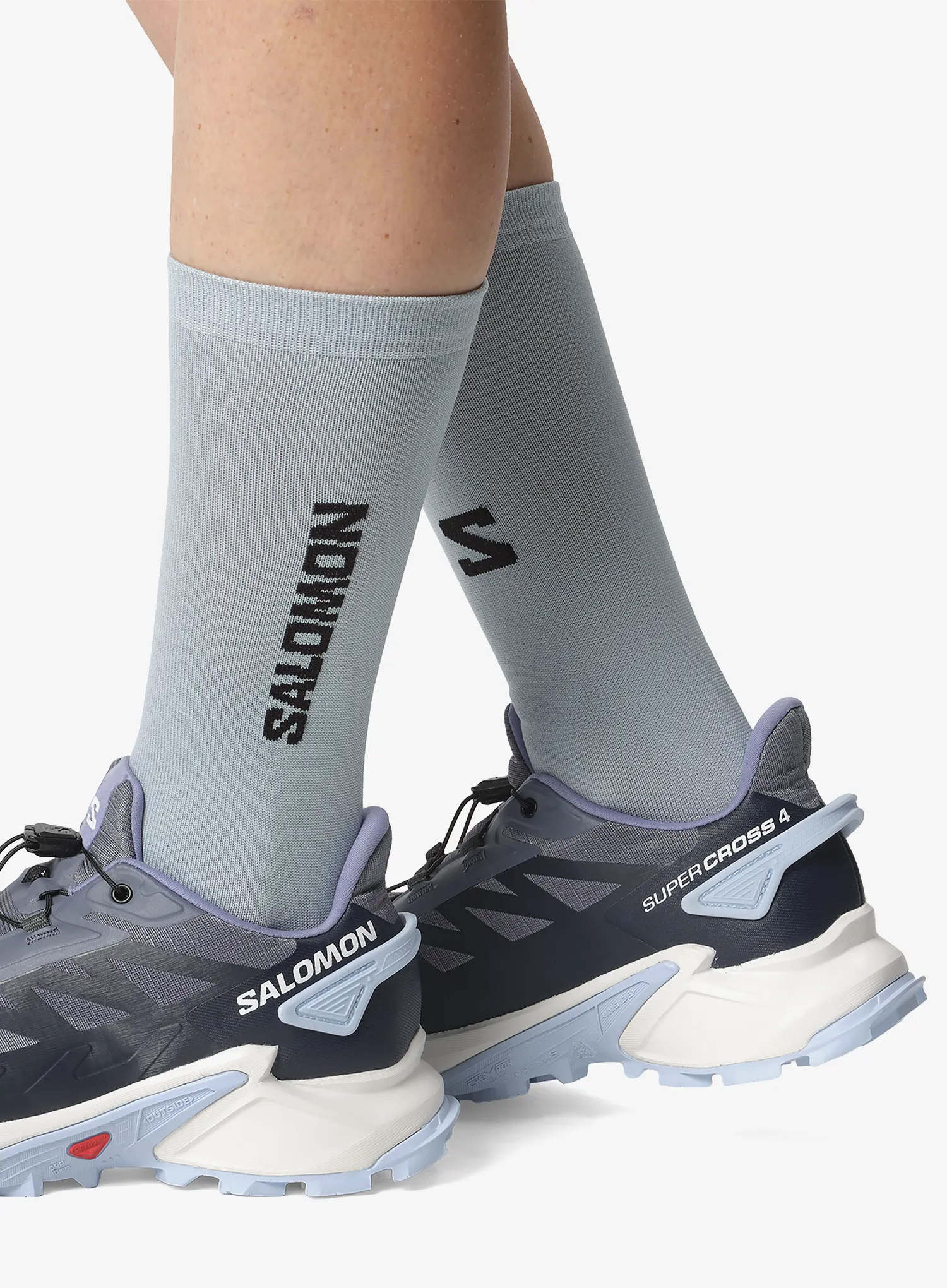 Dámské trailové boty Salomon Supercross 4 - grisaille/white/cashmere