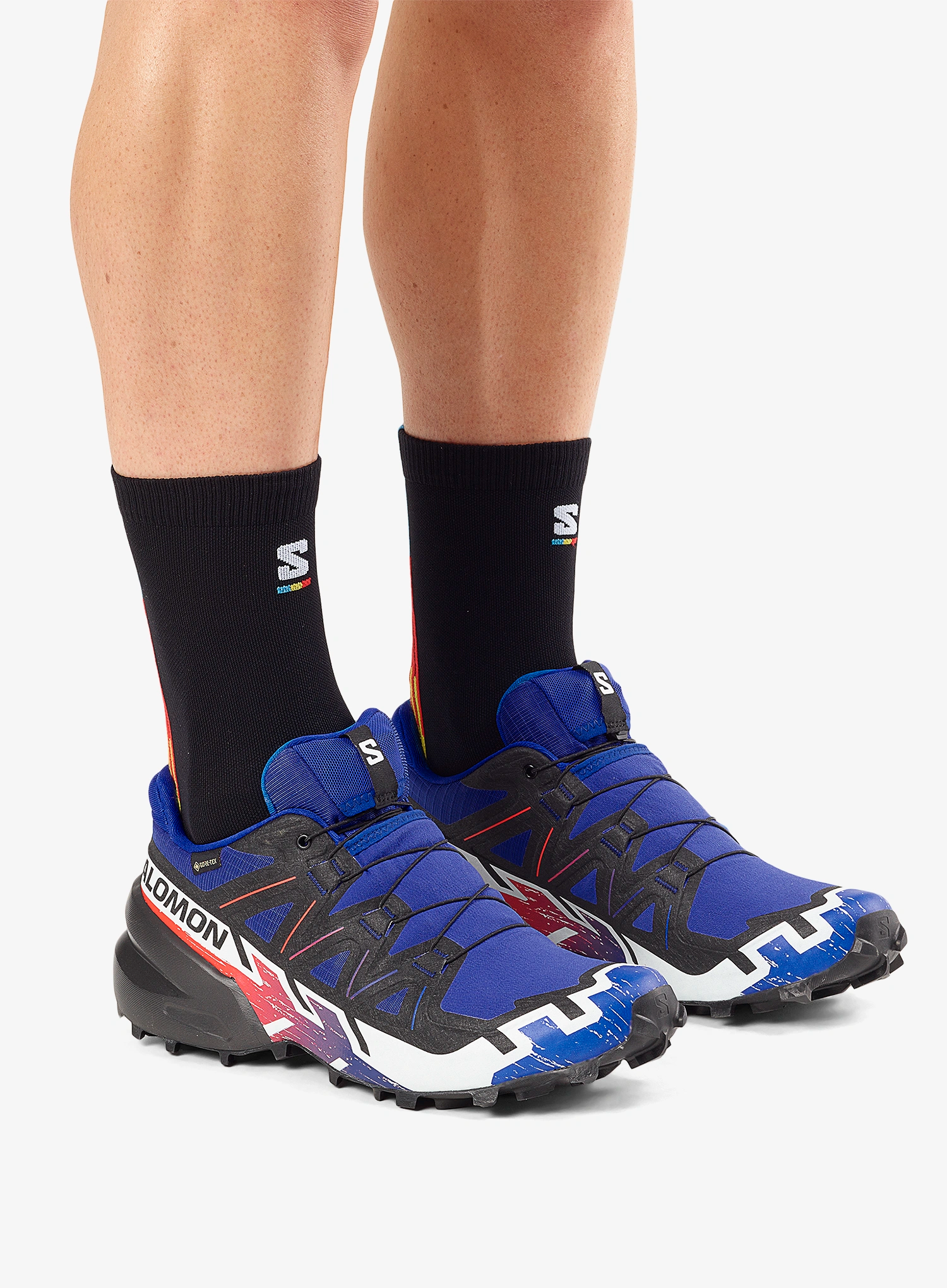 Trailové boty Salomon Speedcross 6 GTX Equipe - surf/red/white