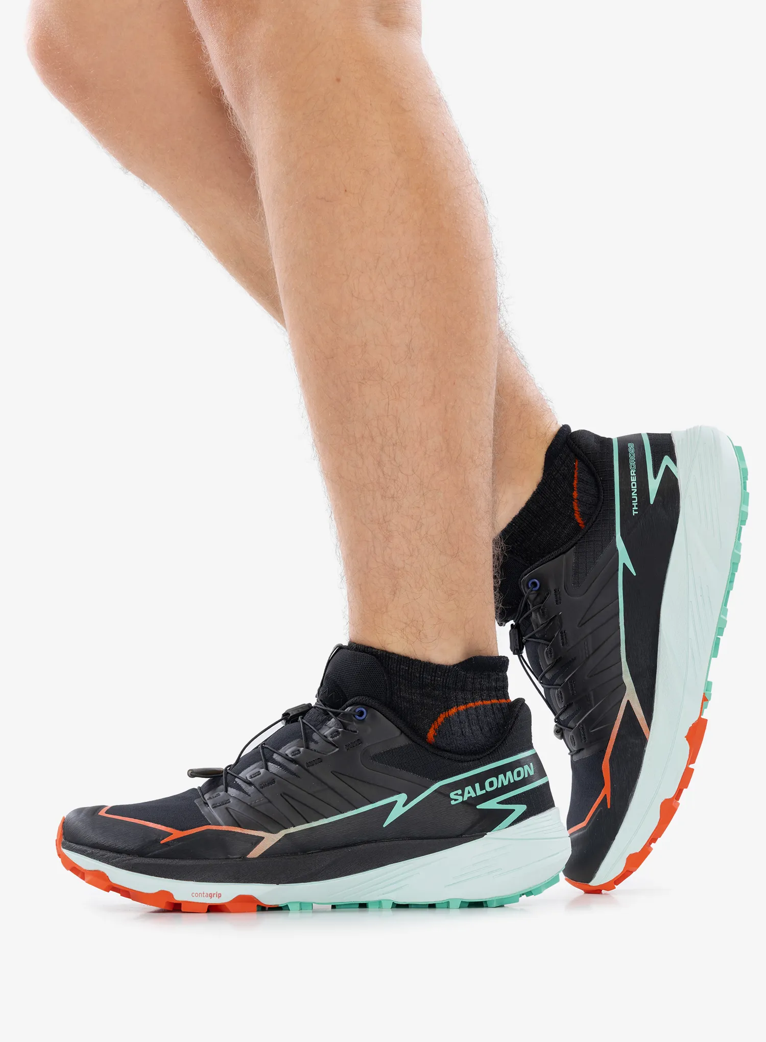 Trailové boty Salomon Thundercross - black/cherry/green