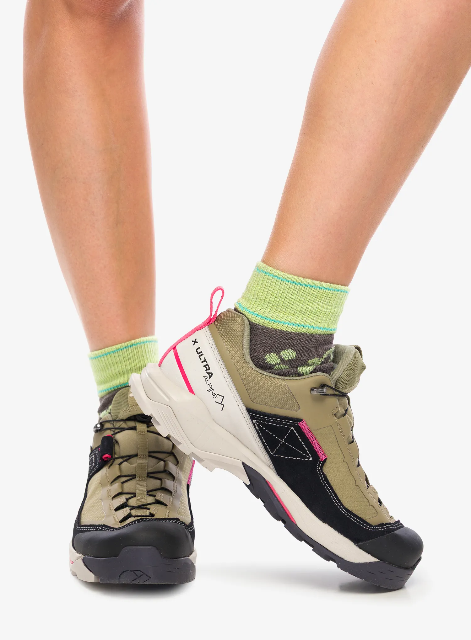 Turistické boty dámské Salomon X Ultra Alpine GTX - aloe/iron/rouge