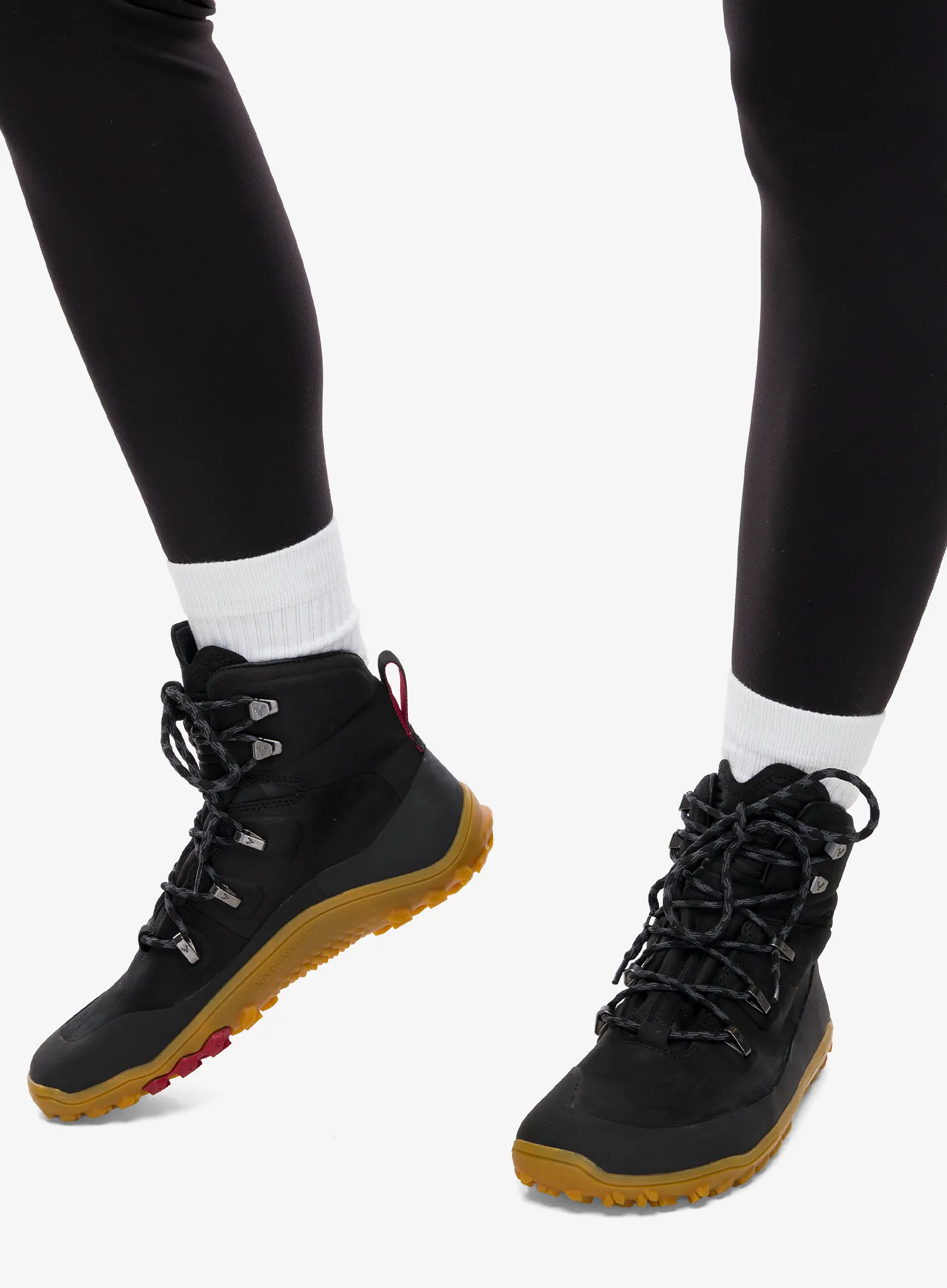Turistické boty dámské Vivobarefoot Tracker Leather AT - obsidian/obsidian