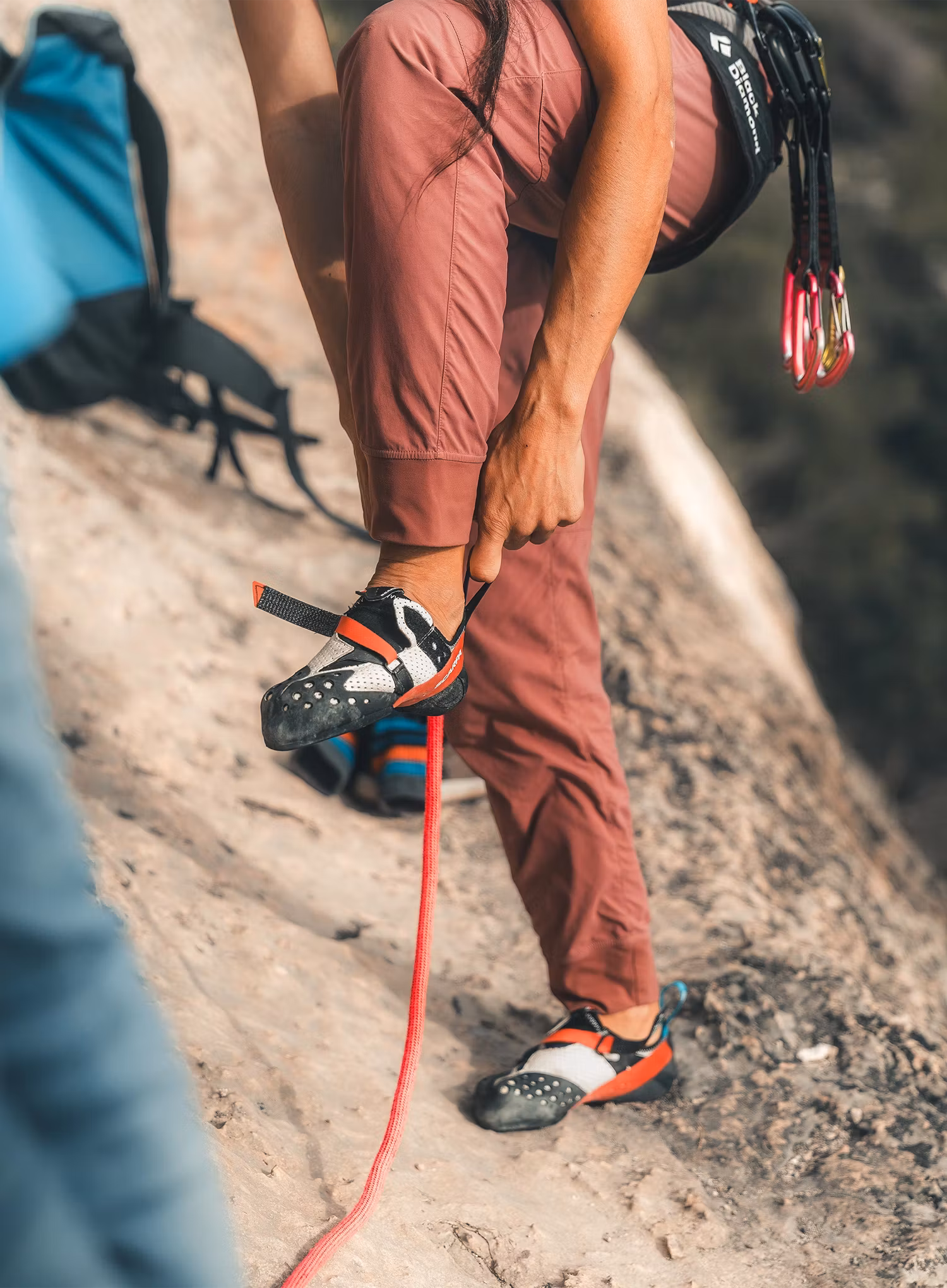 Lezečky Scarpa Furia Air - ice/red
