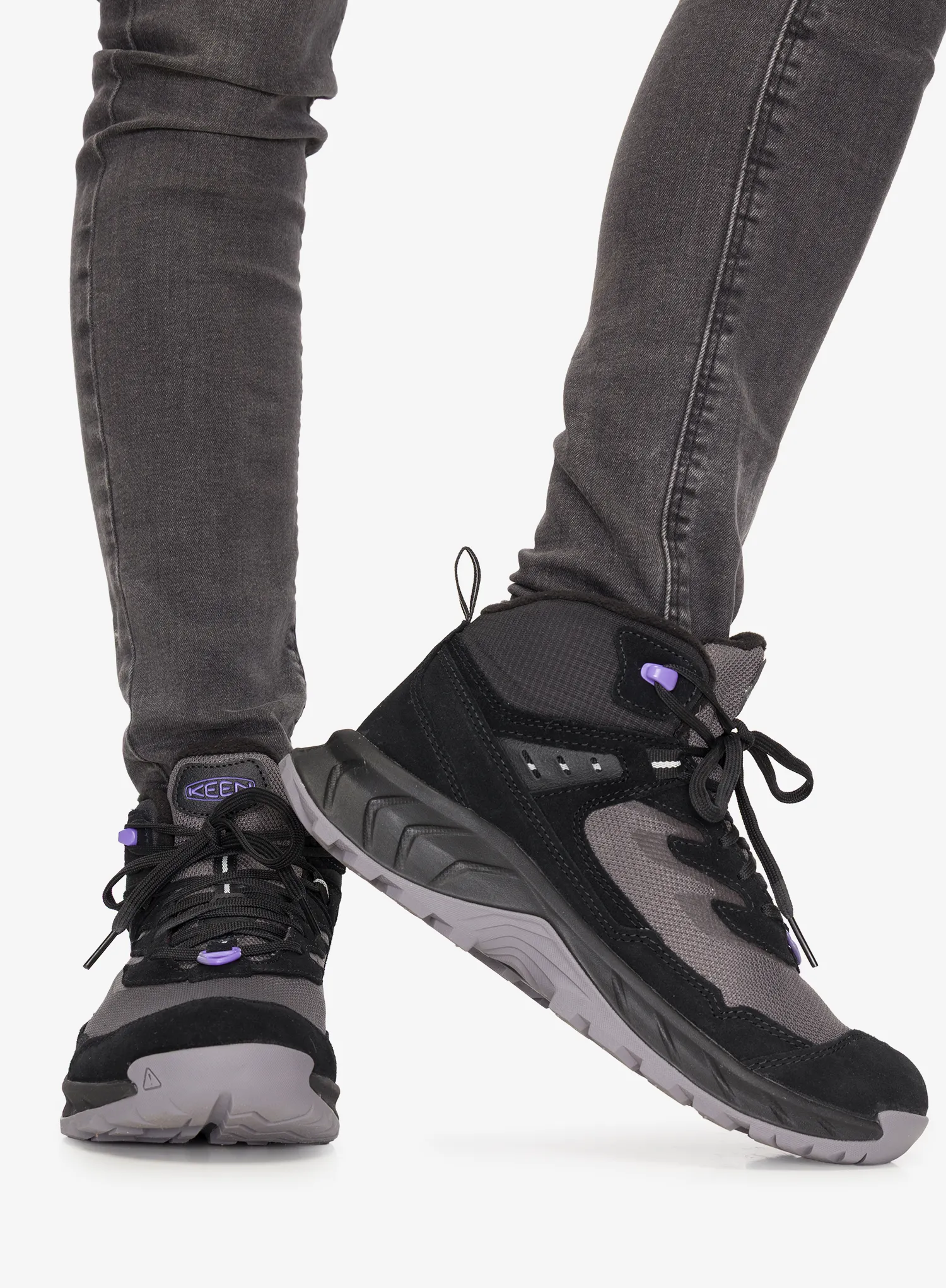 Zimní boty dámské Keen Hightrail Mid Polar - black/aster purple