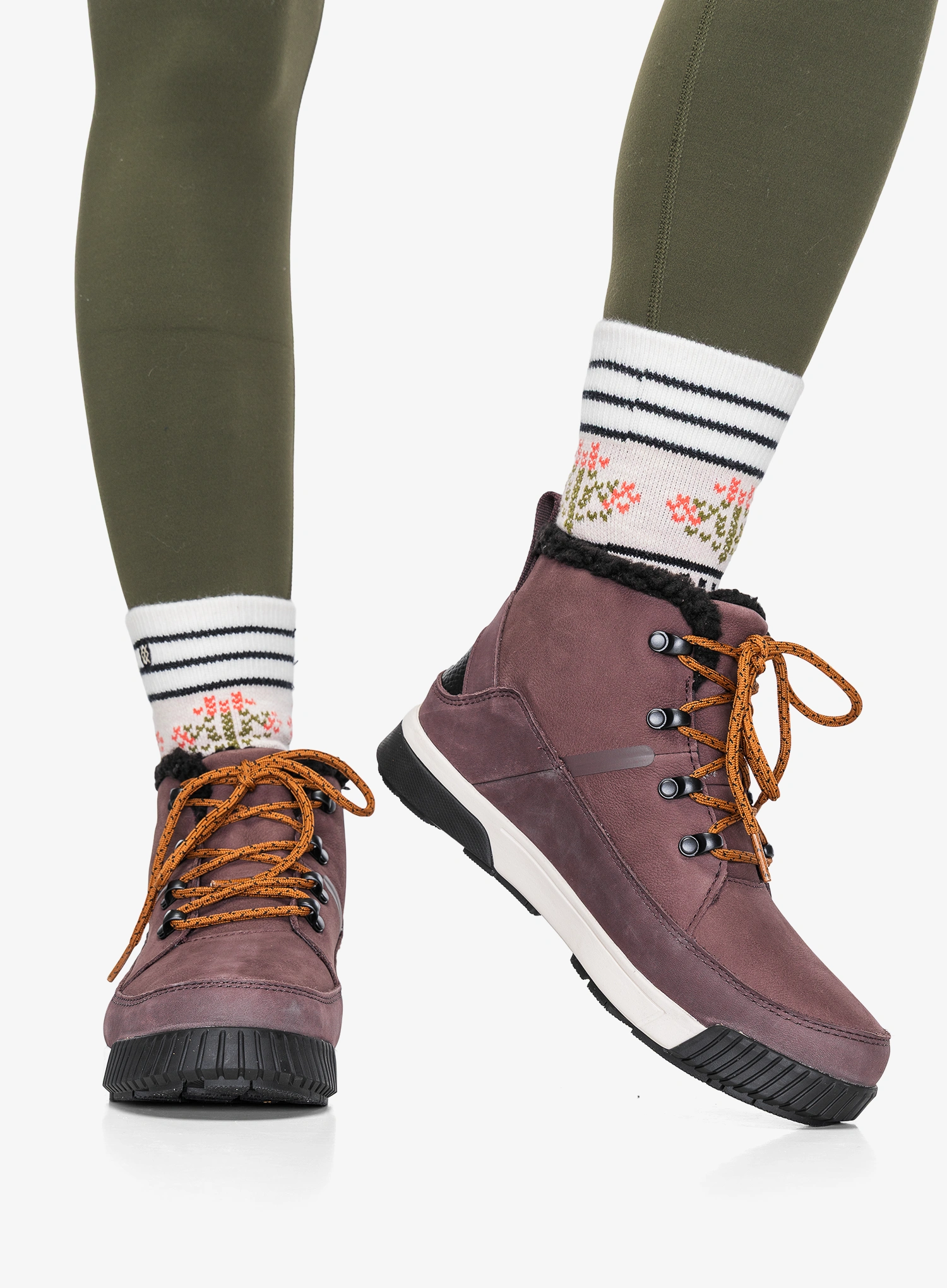 Zimní boty dámské The North Face Sierra Mid Lace WP - tawny quartz/burnt umber