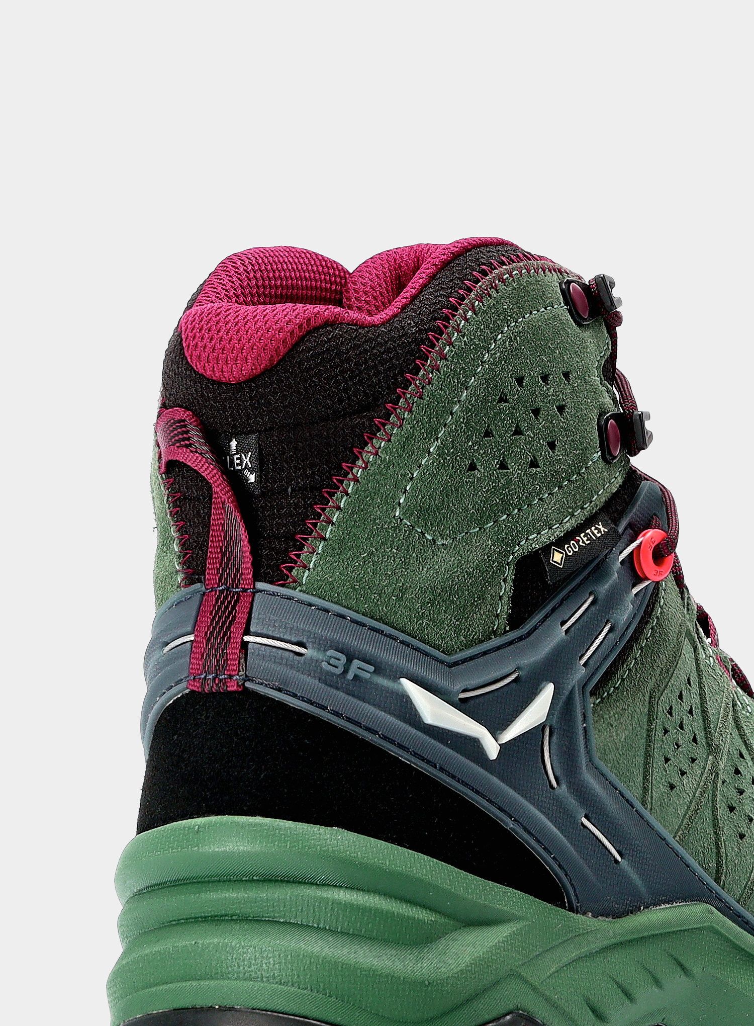 Dámské trekové boty Salewa Alp Trainer 2 Mid GTX - d. green/rhod.