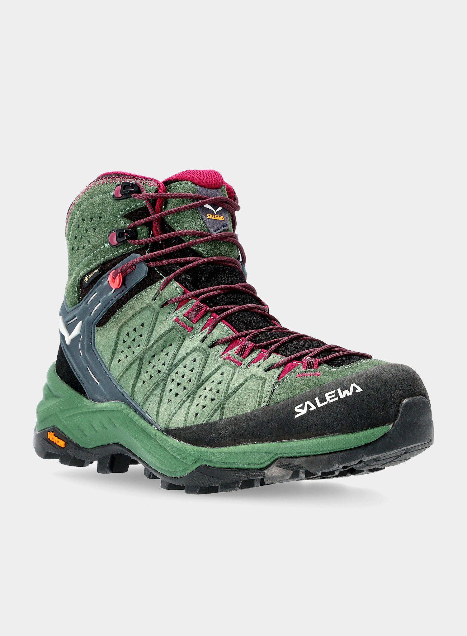 Dámské trekové boty Salewa Alp Trainer 2 Mid GTX - d. green/rhod.