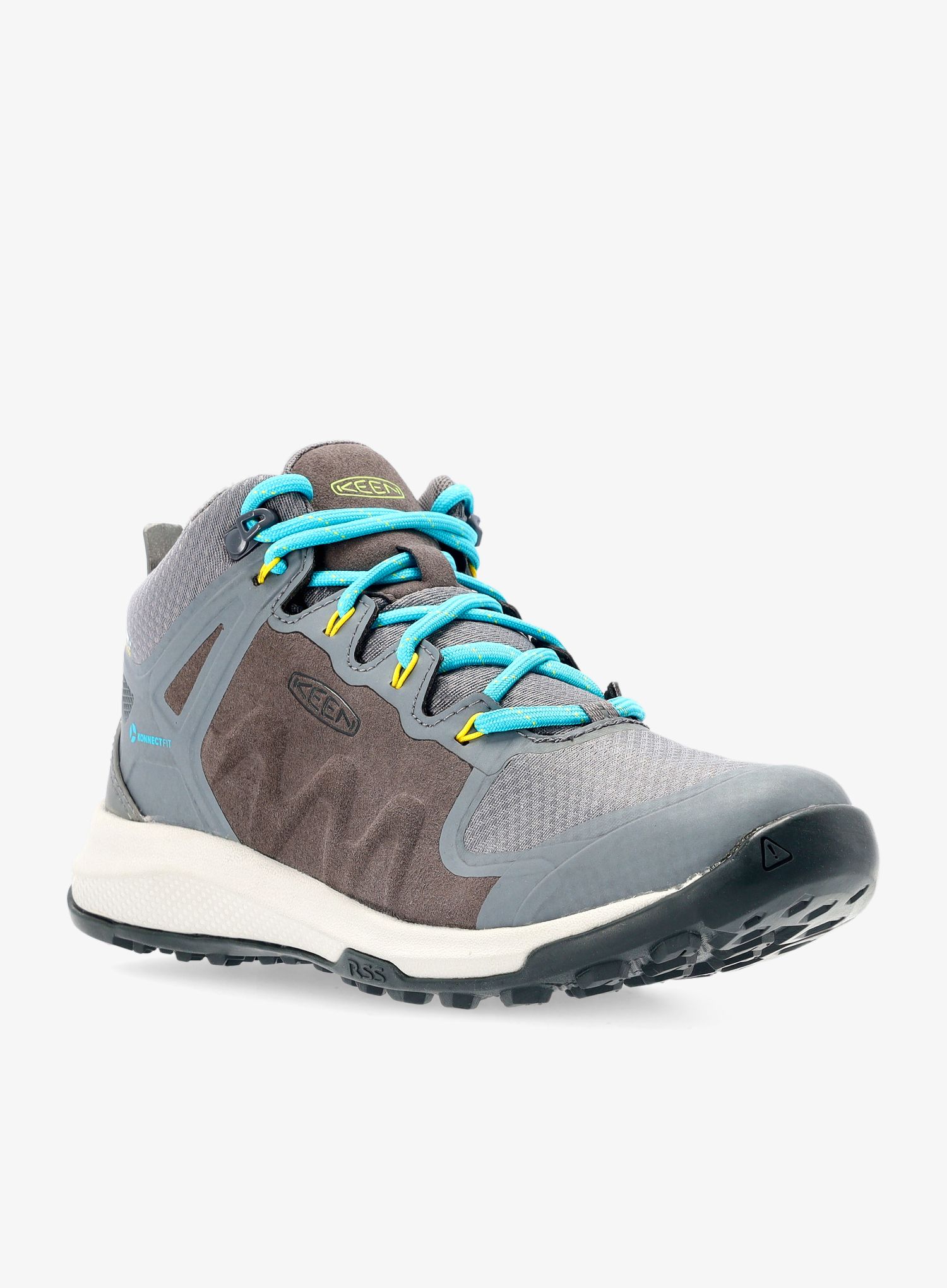 Dámské turistické boty Keen Explore Mid WP - grey/turquoise