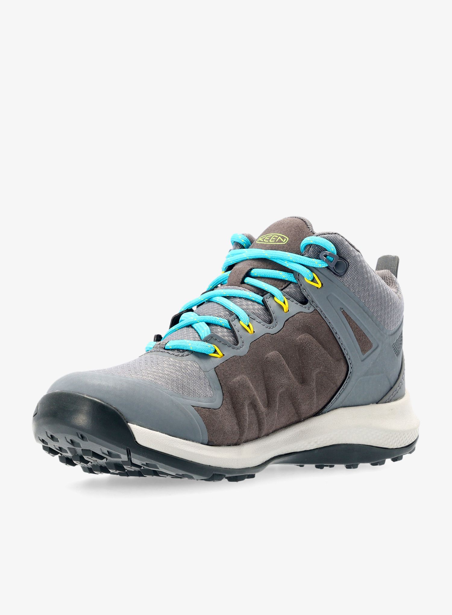 Dámské turistické boty Keen Explore Mid WP - grey/turquoise