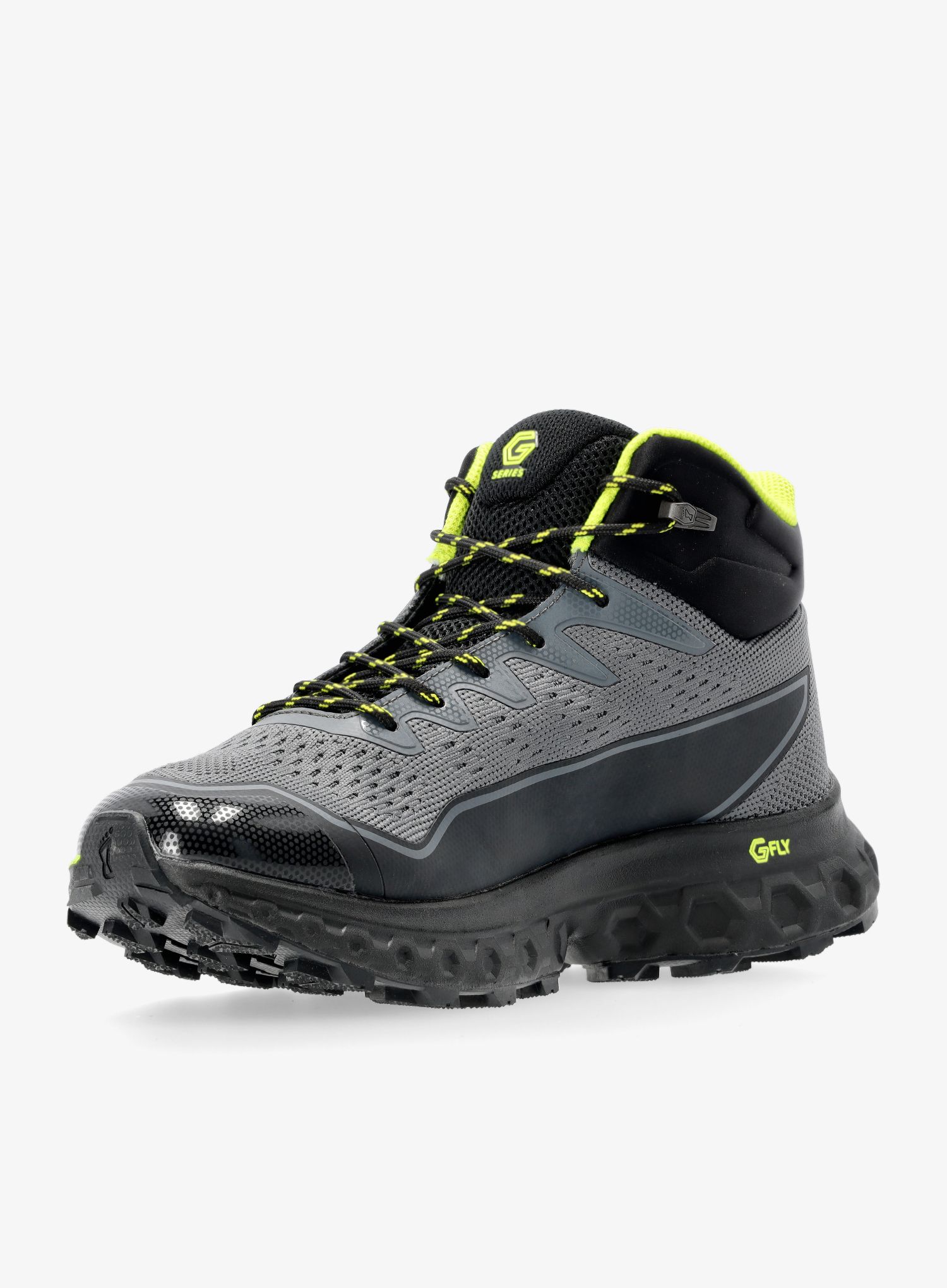 Turistické boty Inov-8 RocFly G 390 - grey/black/yellow