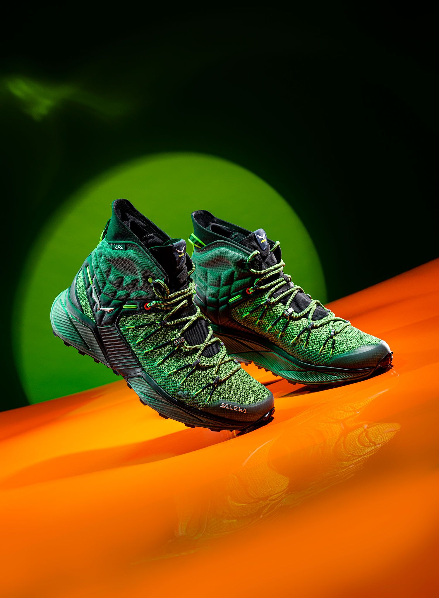 Turistické boty Salewa Dropline Mid - r. green/p. frog