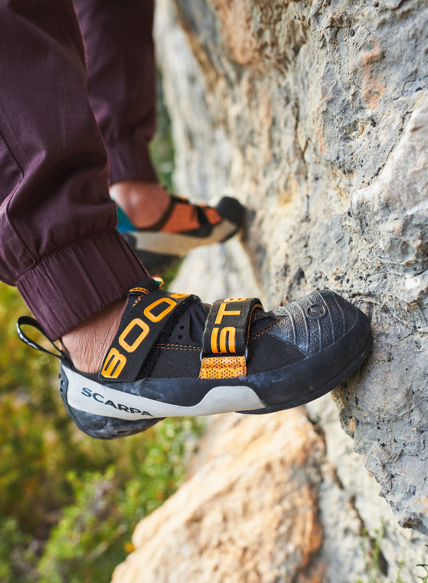 Lezečky Scarpa Booster - black/orange