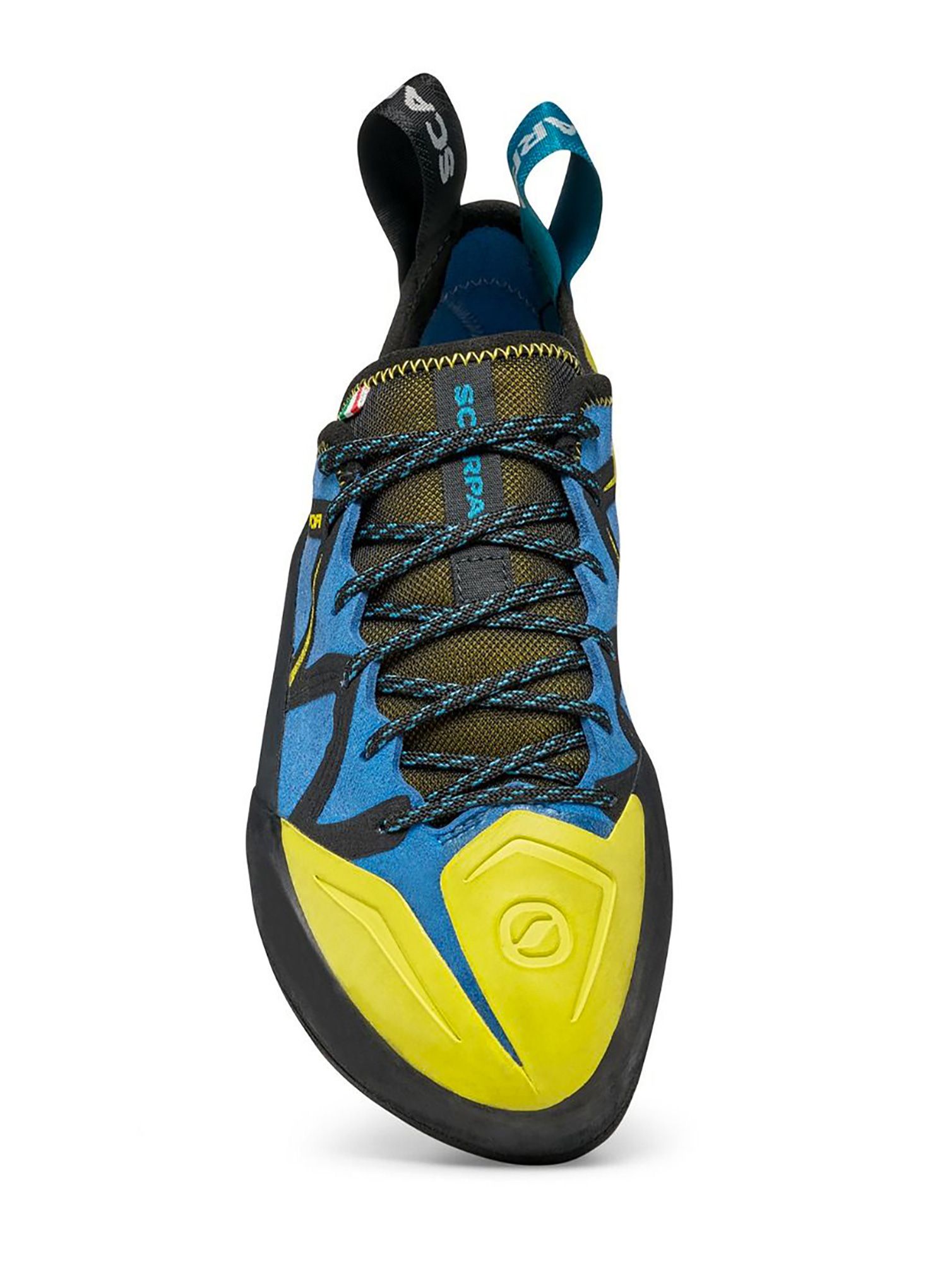 Lezečky Scarpa Vapor - ocean/yellow